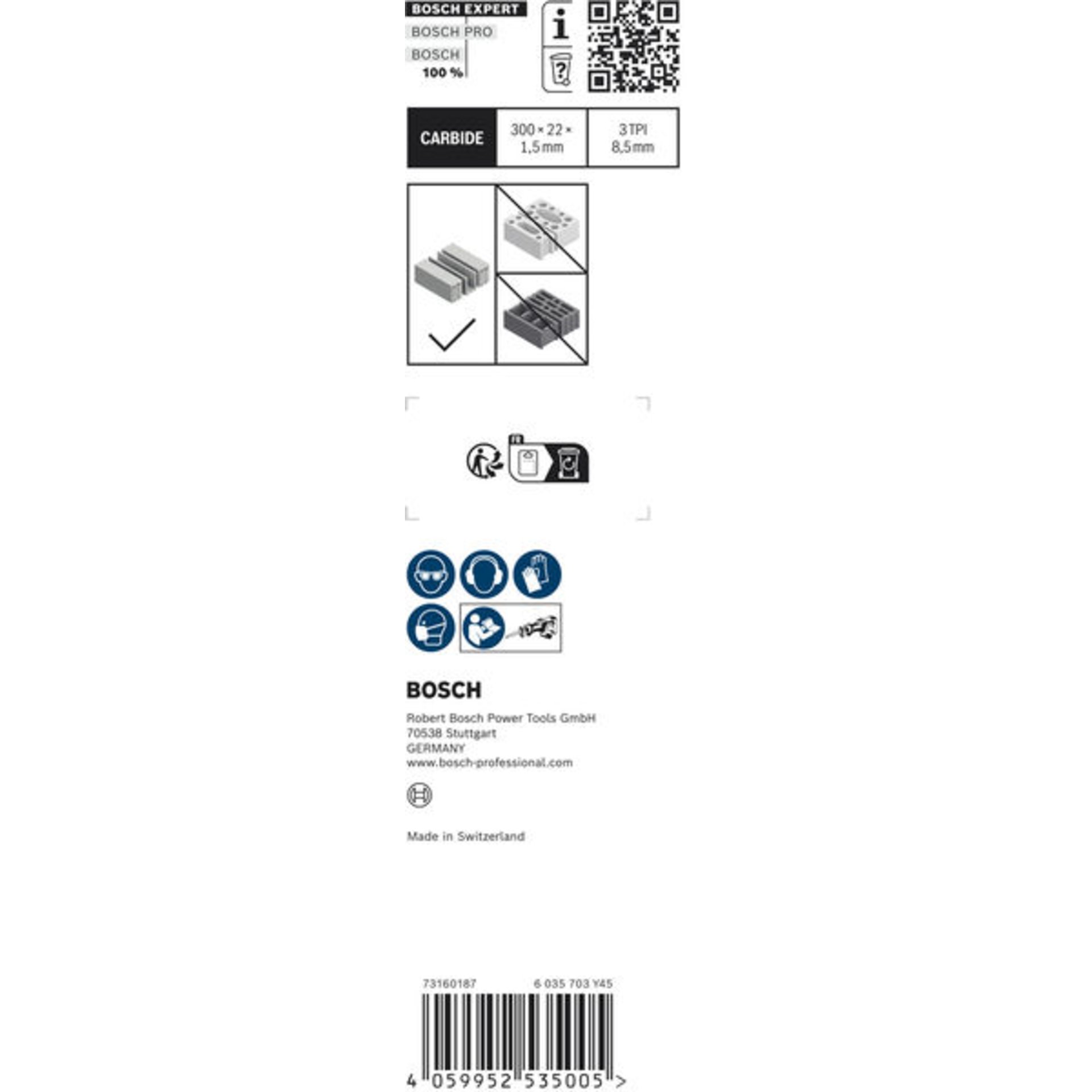 EXPERT Aerated Concrete S1241HM Säbelsägeblatt