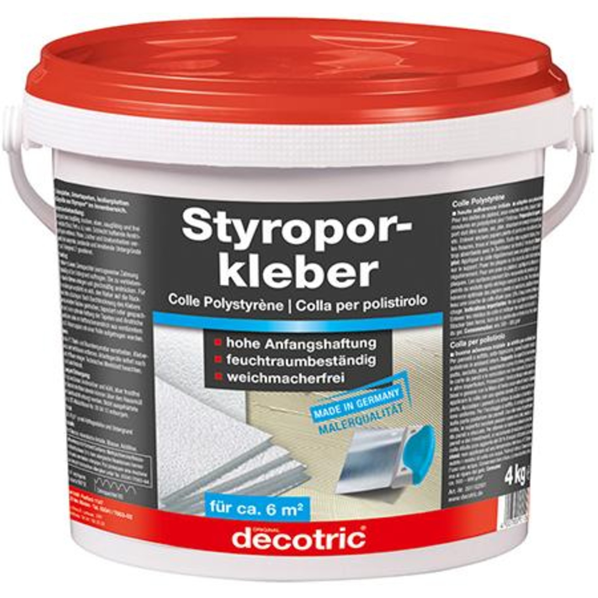 Styroporkleber 4kg, Eimergebrauchsfertig decotric