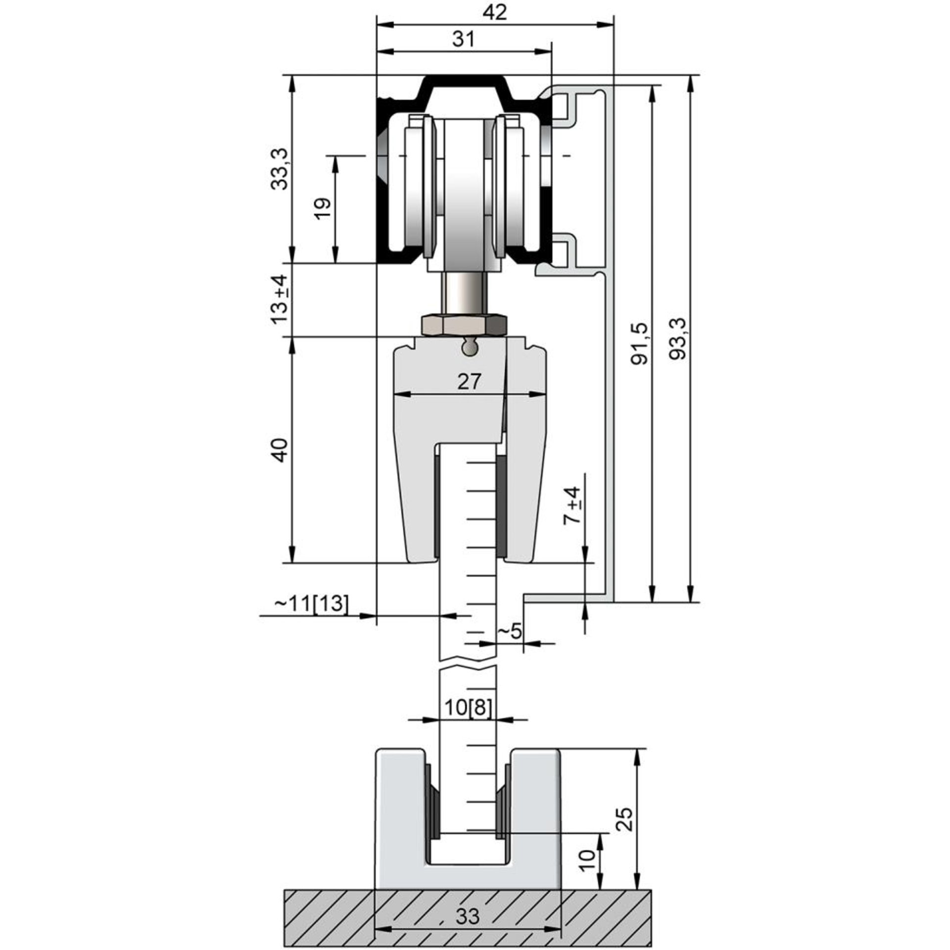 Blende z. Klipsen für Glastüren, 1700, EV1