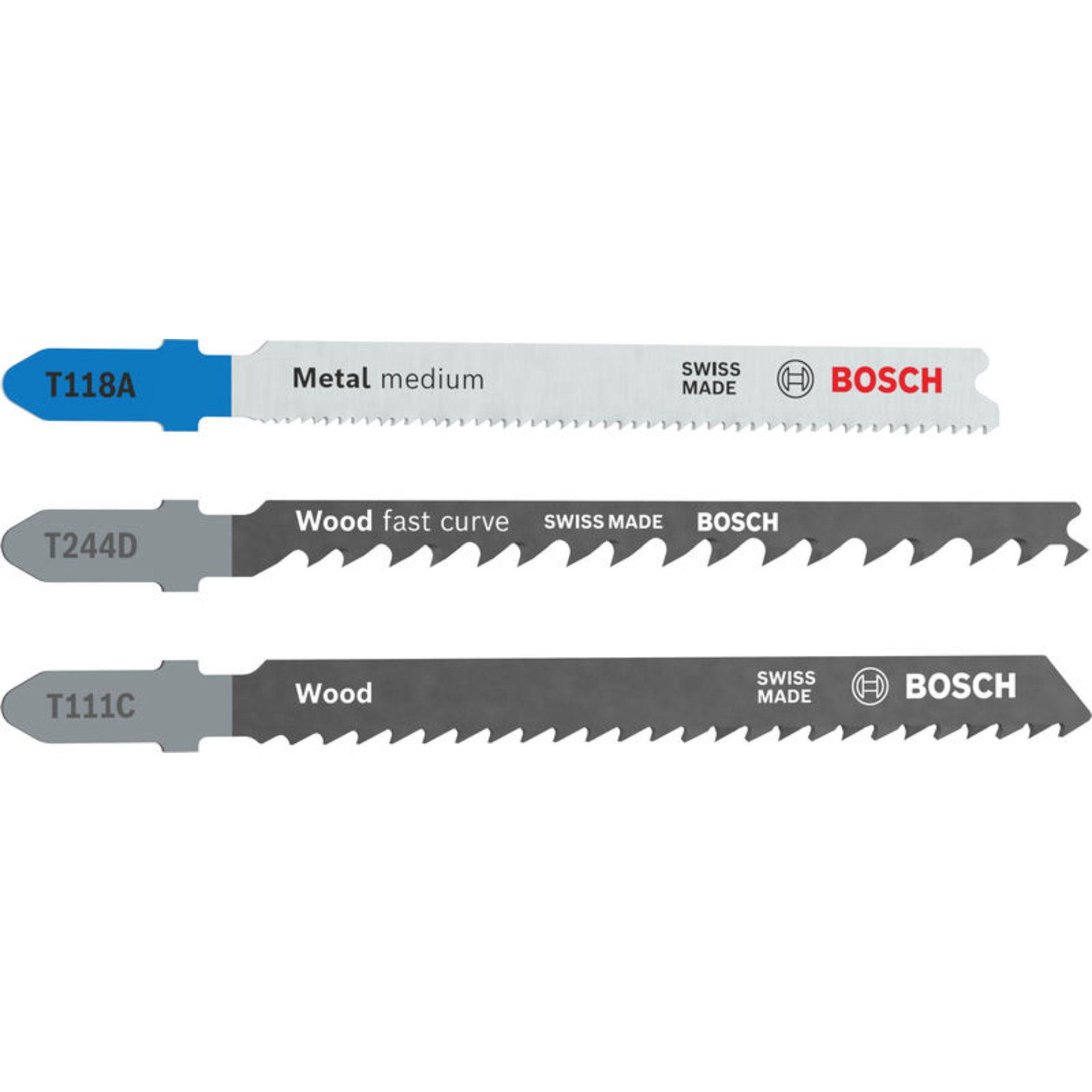 Stichsägeblatt Set Wood and Metal Basic, 3-tlg.