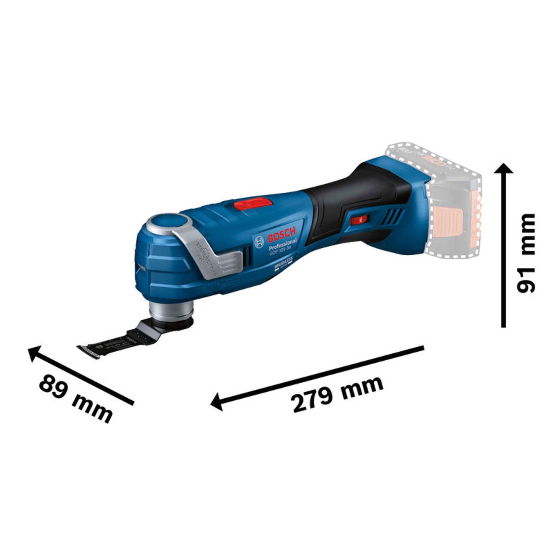Akku-Multi-Cutter GOP 18V-34 + Zubehör in L-BOXX