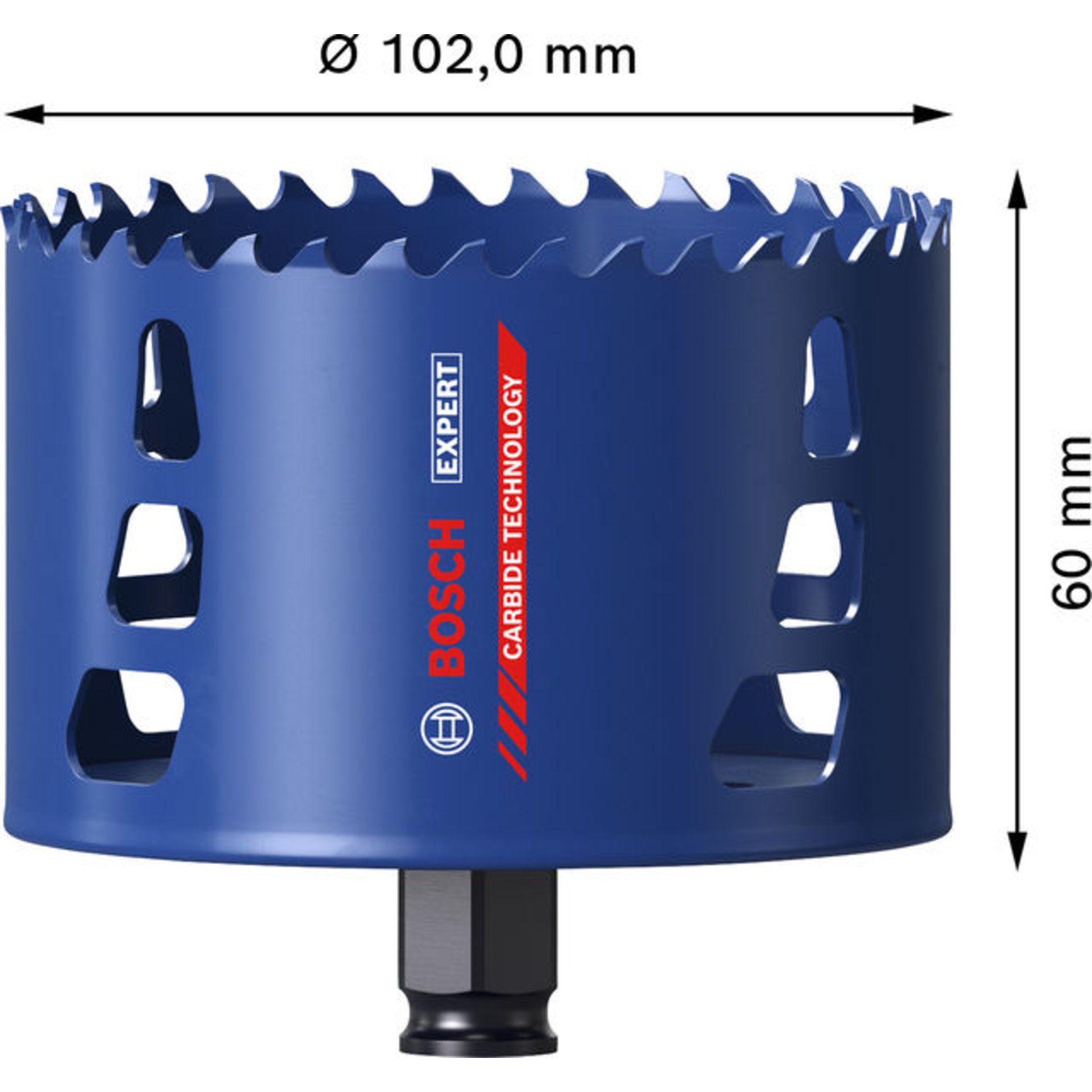 EXPERT Multi Material Power Change Plus-Lochsäge, 102 x 60 mm