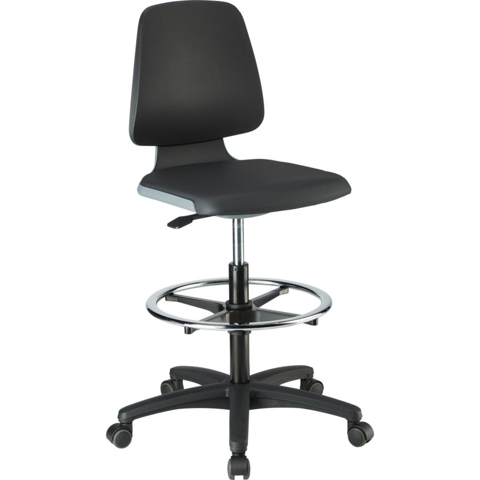 Bimos Arbeitsstuhl Labsit 4, K-Leder anthr. Sitzhöhe 560-810 mm