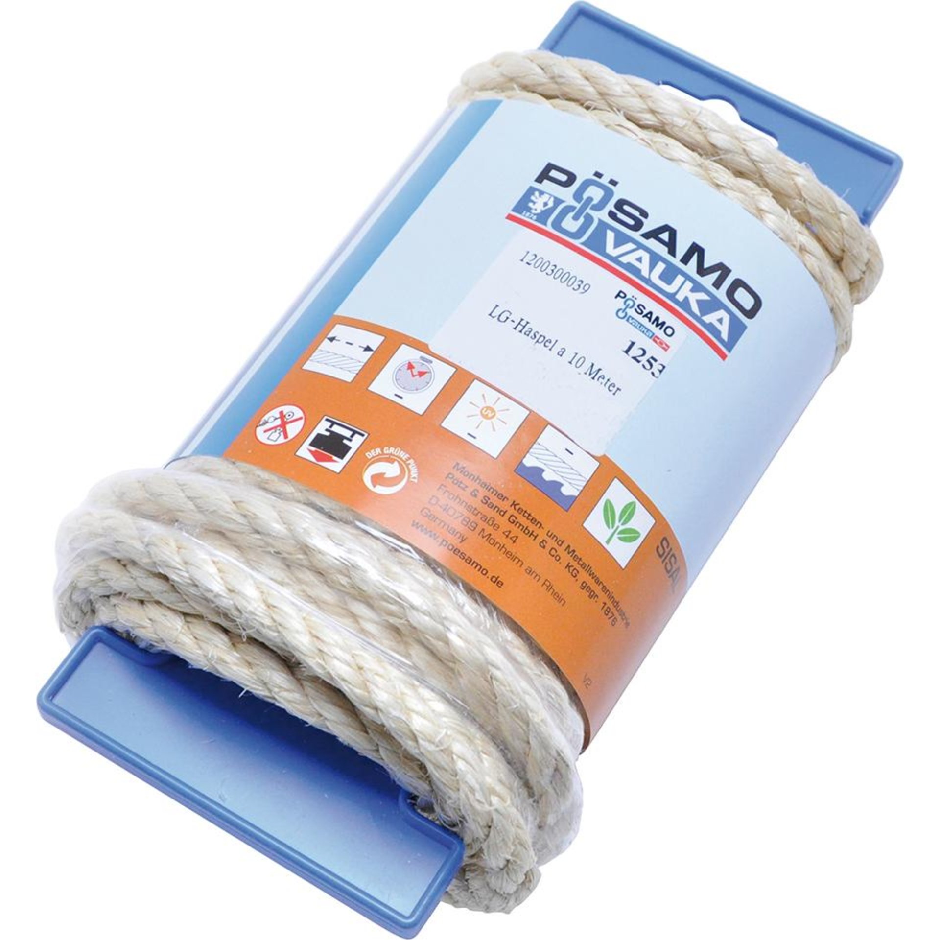 Sisal-Seil gedr. natur 6,0mmx20m auf Lg-Haspel PÖSAMO