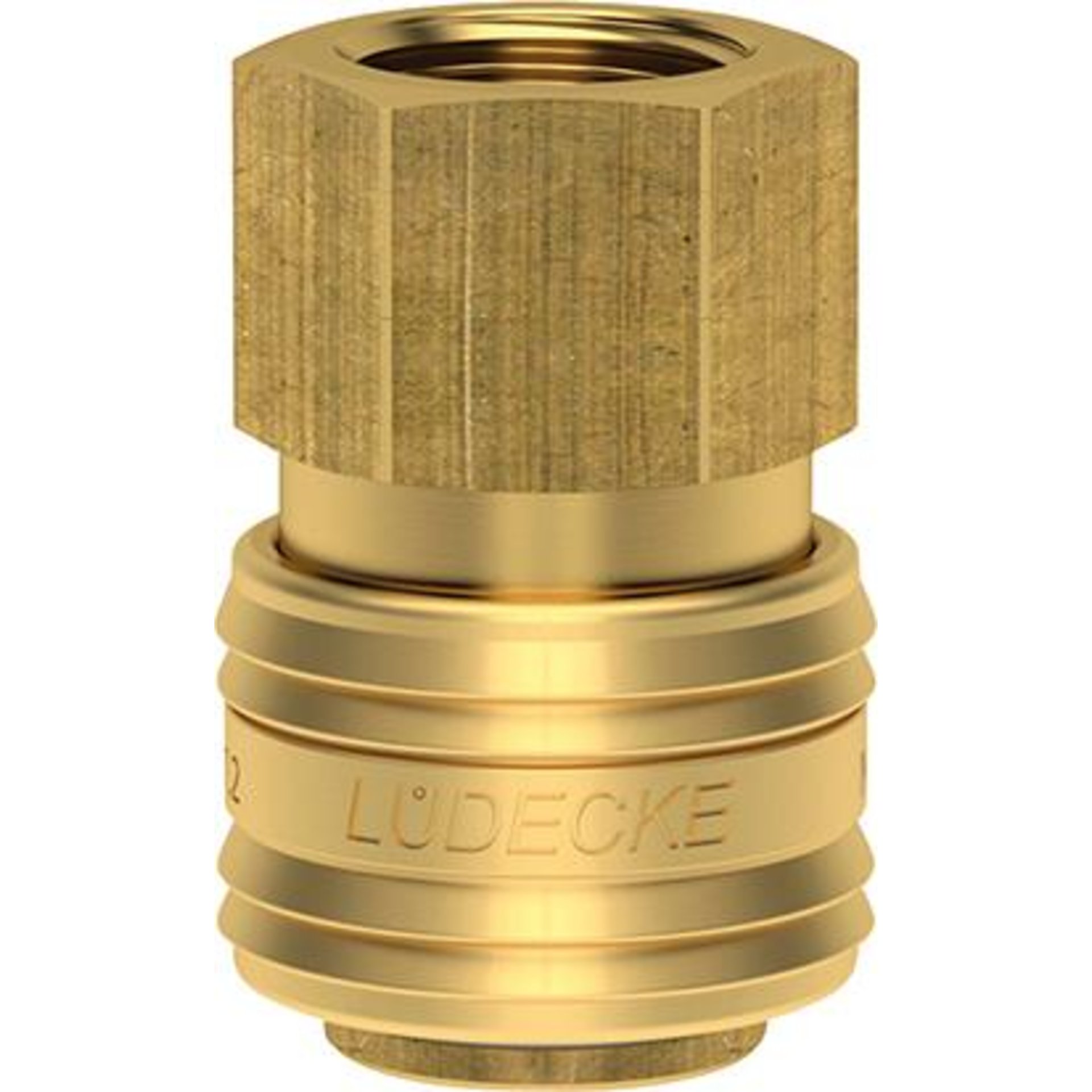 SchnellverschlusskupplungNW 7,2mm, Messing, Serie ES, IG G1/2" LÜDECKE