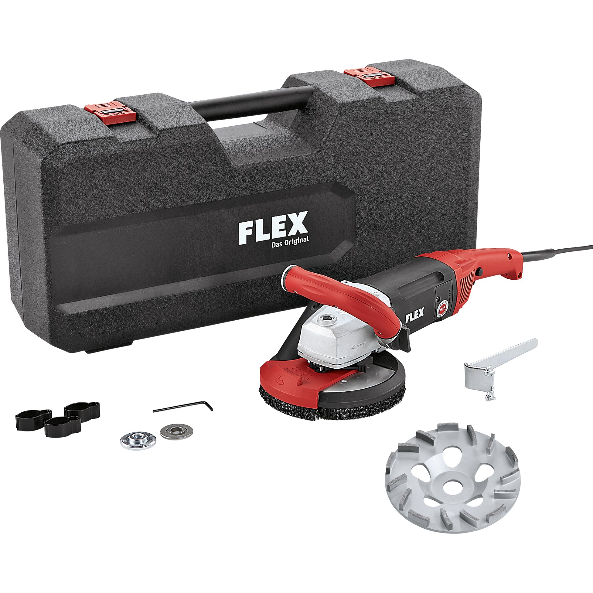 Kraftvoller 1750 Watt Sanierungsschleifer für randnahes Schleifen, 150 mm LD 18-7 150 R, Kit TH-Jet
