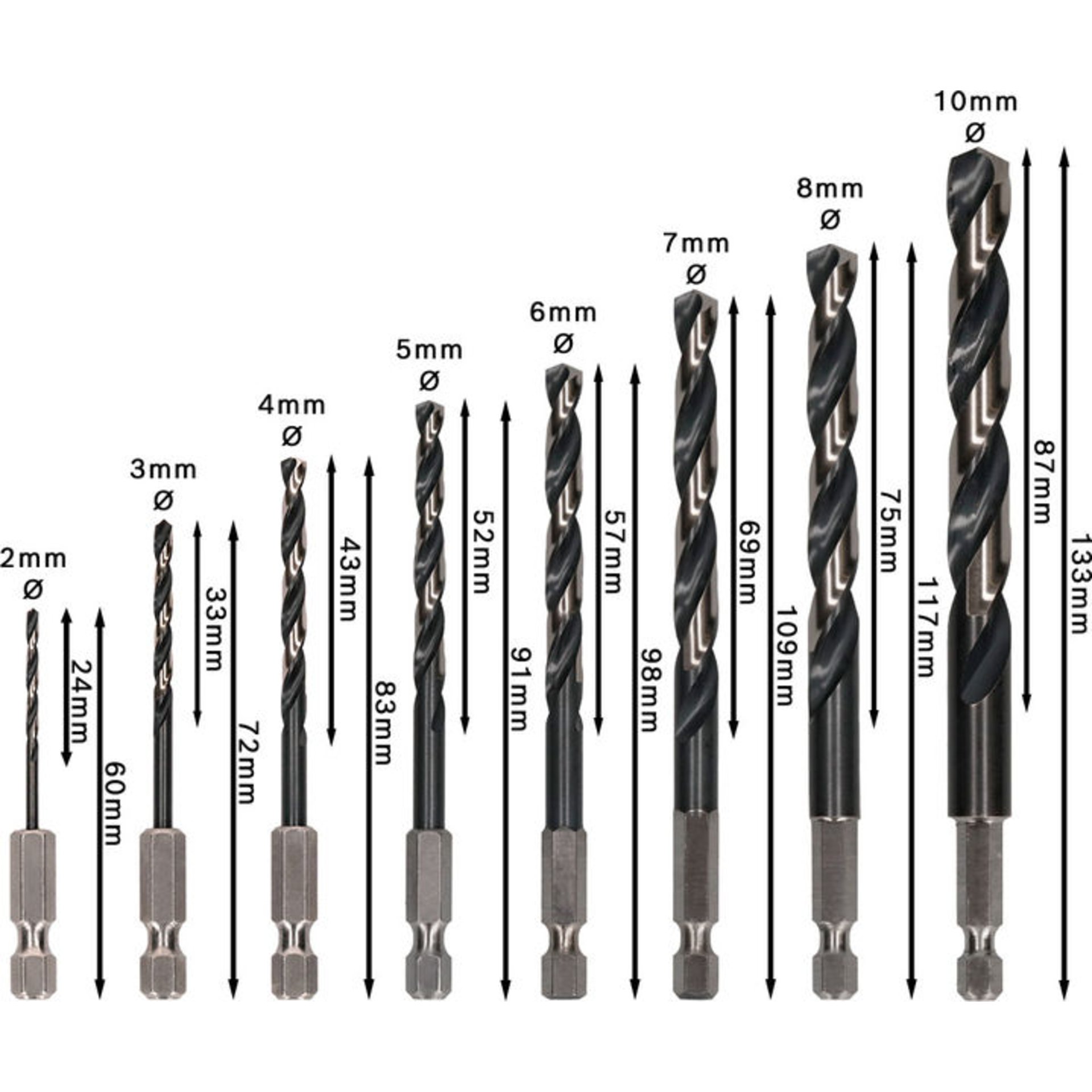 PRO Metal HSS-G Impact Spiralbohrer Set, 8-tlg.