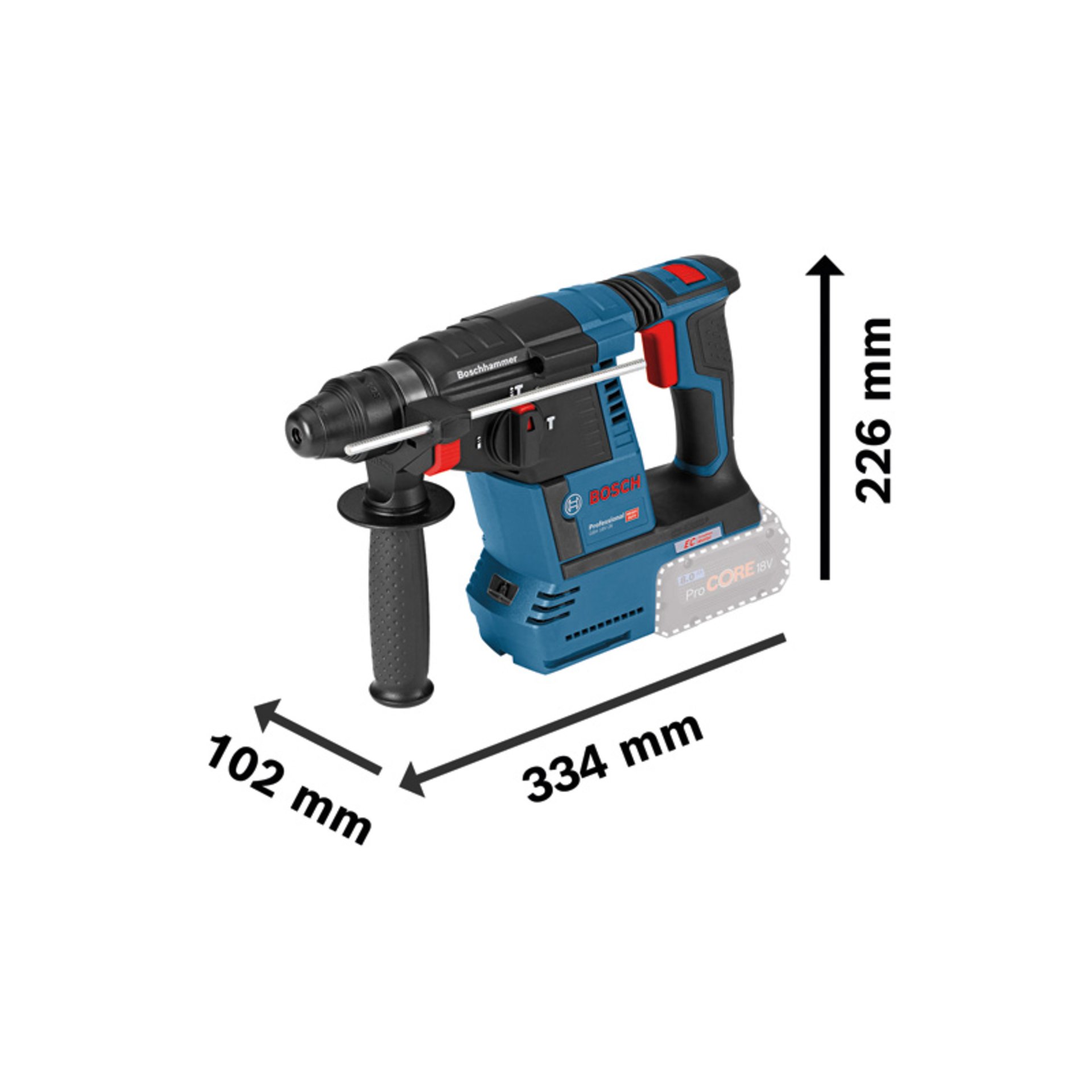 Akku-Bohrhammer mit SDS plus GBH 18V-26 in L-BOXX