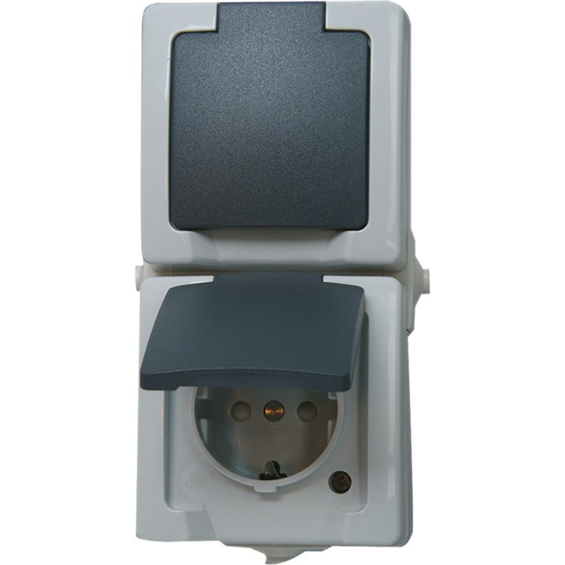 Schutzkontakt-Steckdose 2-fach AP-FR, waag., Kopp