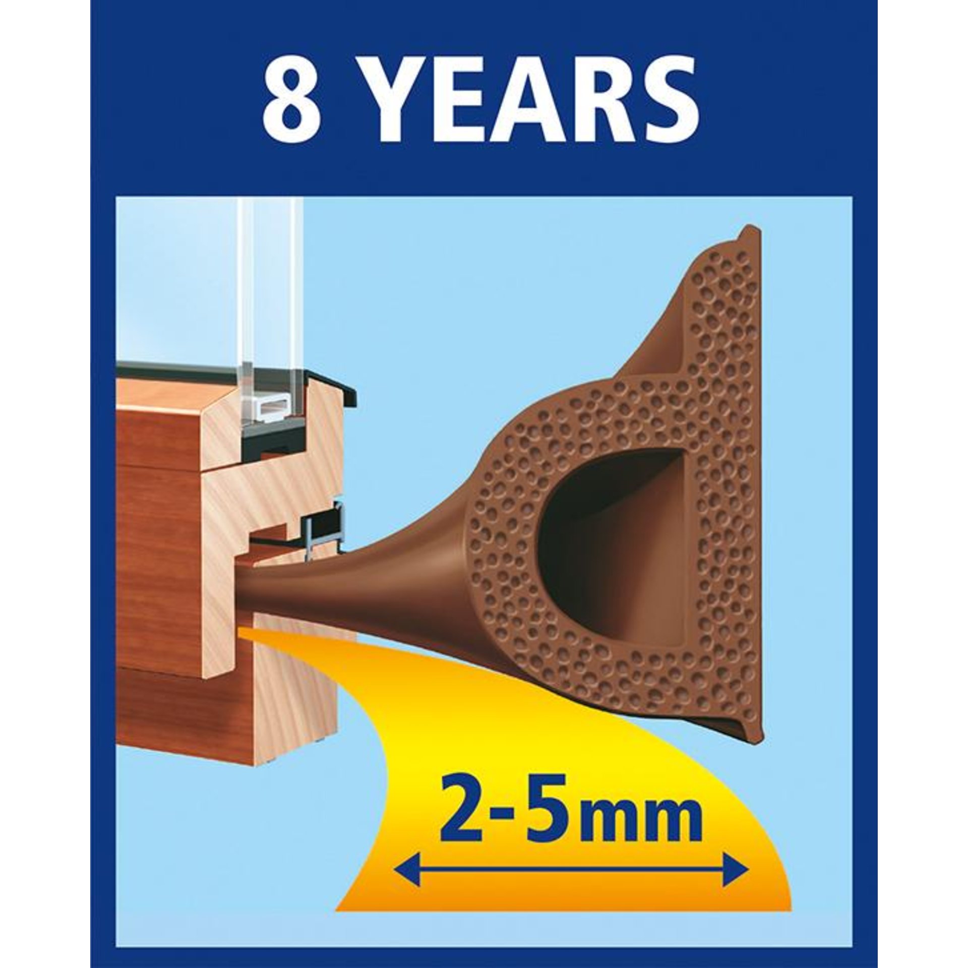 P-Profil-Dichtung braun 10m:9mm tesa 5395