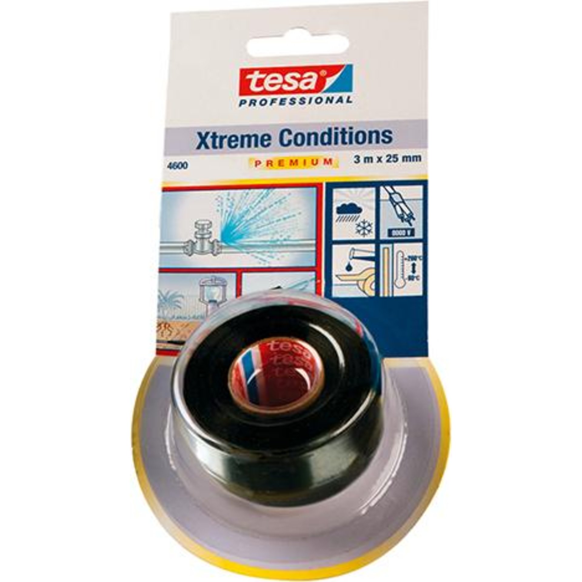 tesa 4600 Xtreme 3m x 25mm, schwarz Xtreme Conditions