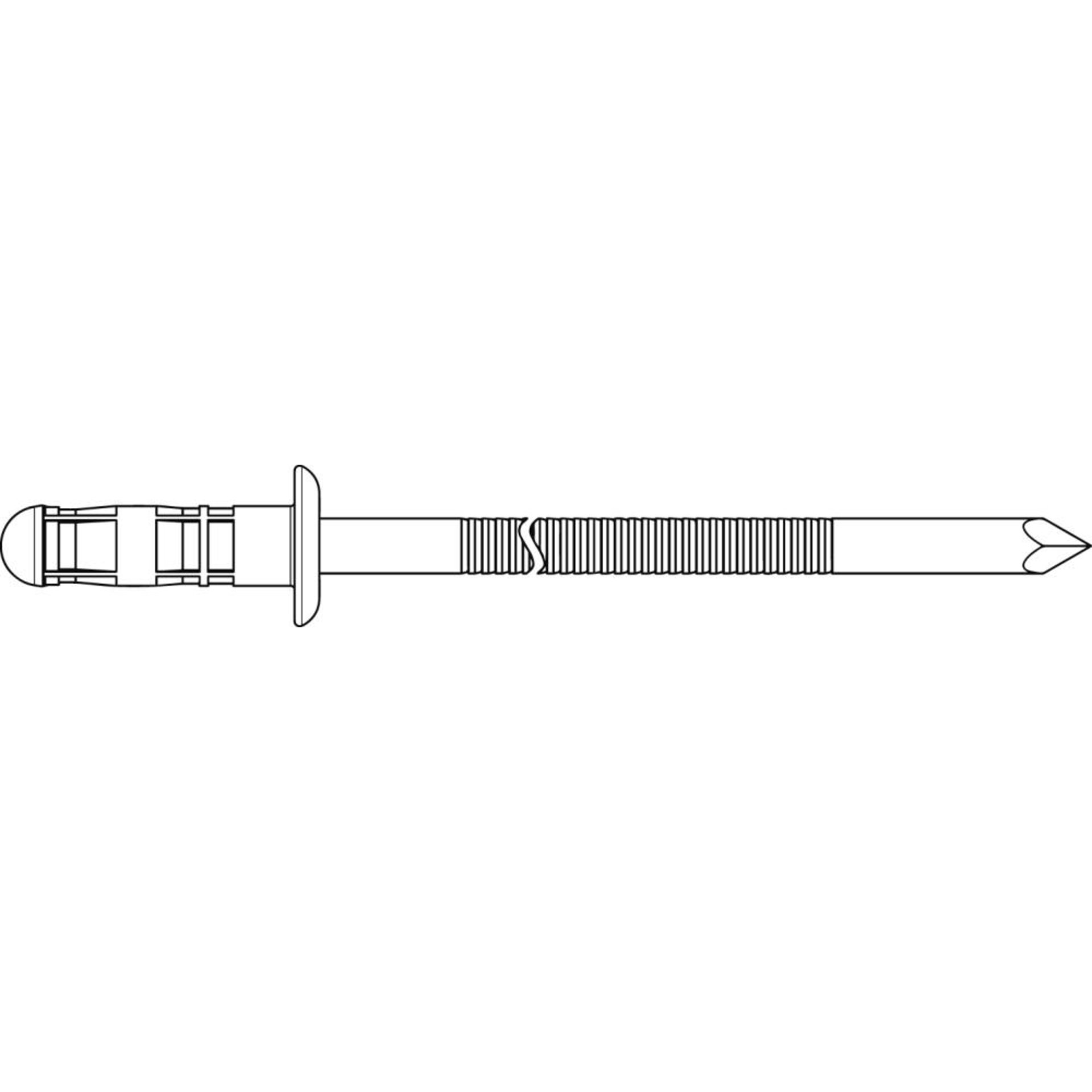 Blindniet PolyBulb Alu/Stahl Flachrundkopf 4,8x11mm GESIPA