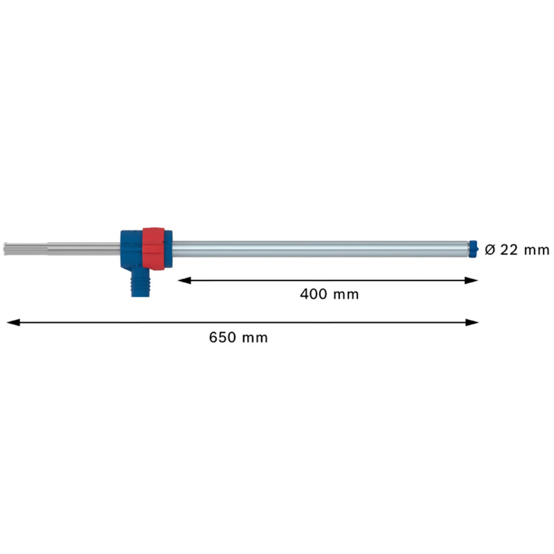 EXPERT SDS Clean max-8X Hammerbohrer mit einer Steckverbindung, 22x400x650 mm