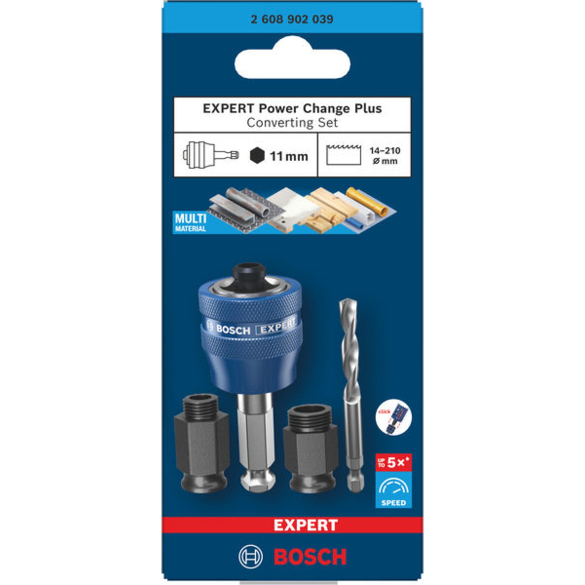EXPERT Power Change Plus Umrüst-S.,HEX Sch. 11mm,HSS-G, 7,15x45x85mm,2 Adapterm.