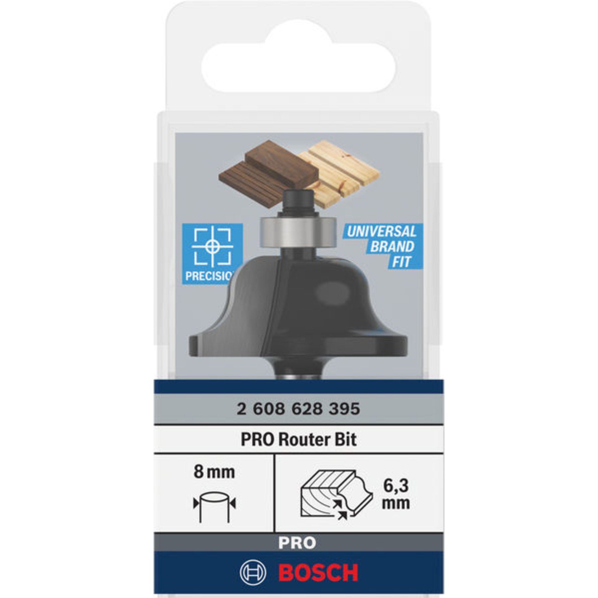 PRO Profilfräser klassisch, R 6,3 mm, S 8 mm