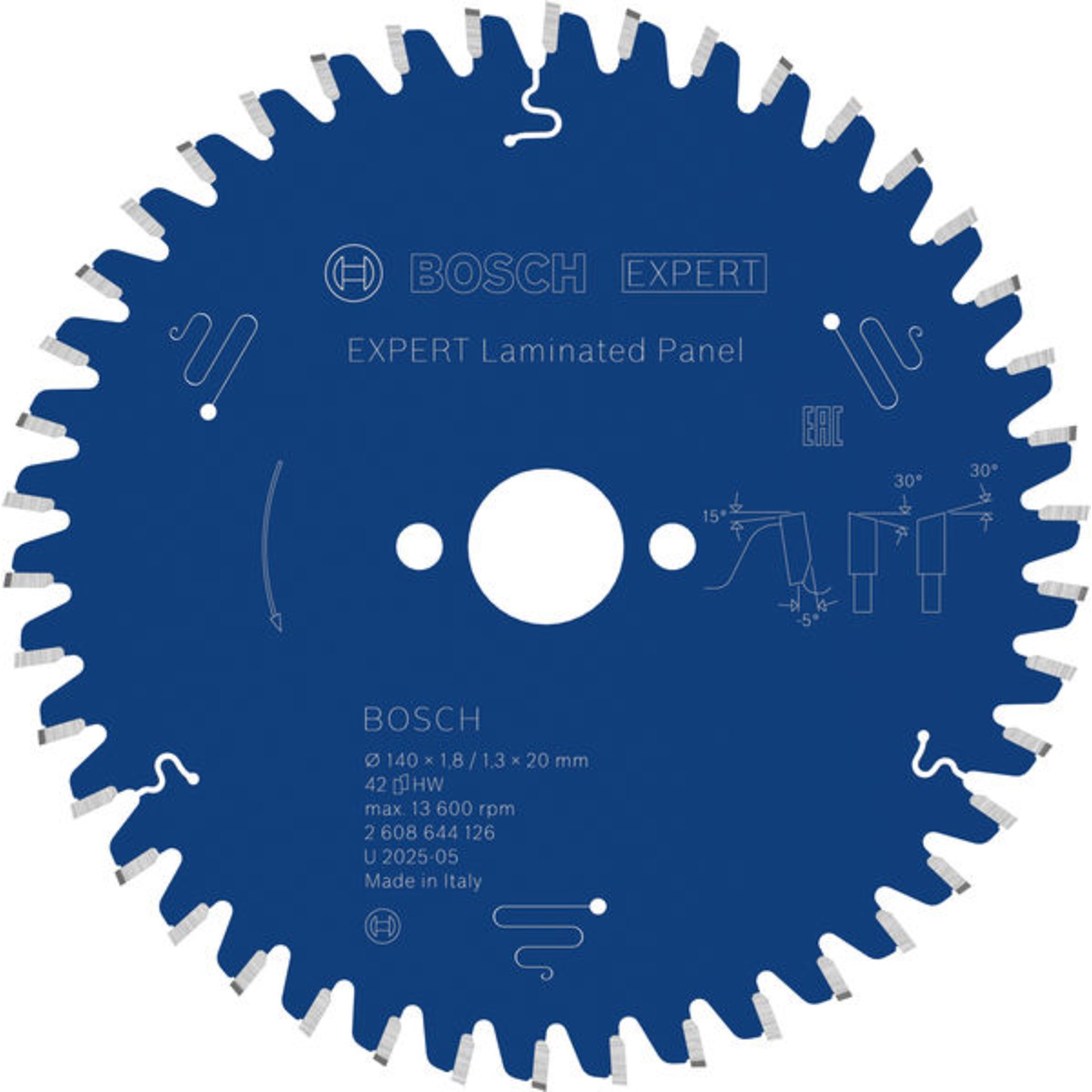 EXPERT Laminated Panel Kreissägeblatt, 140x1,8/1,3x20 mm, Z42