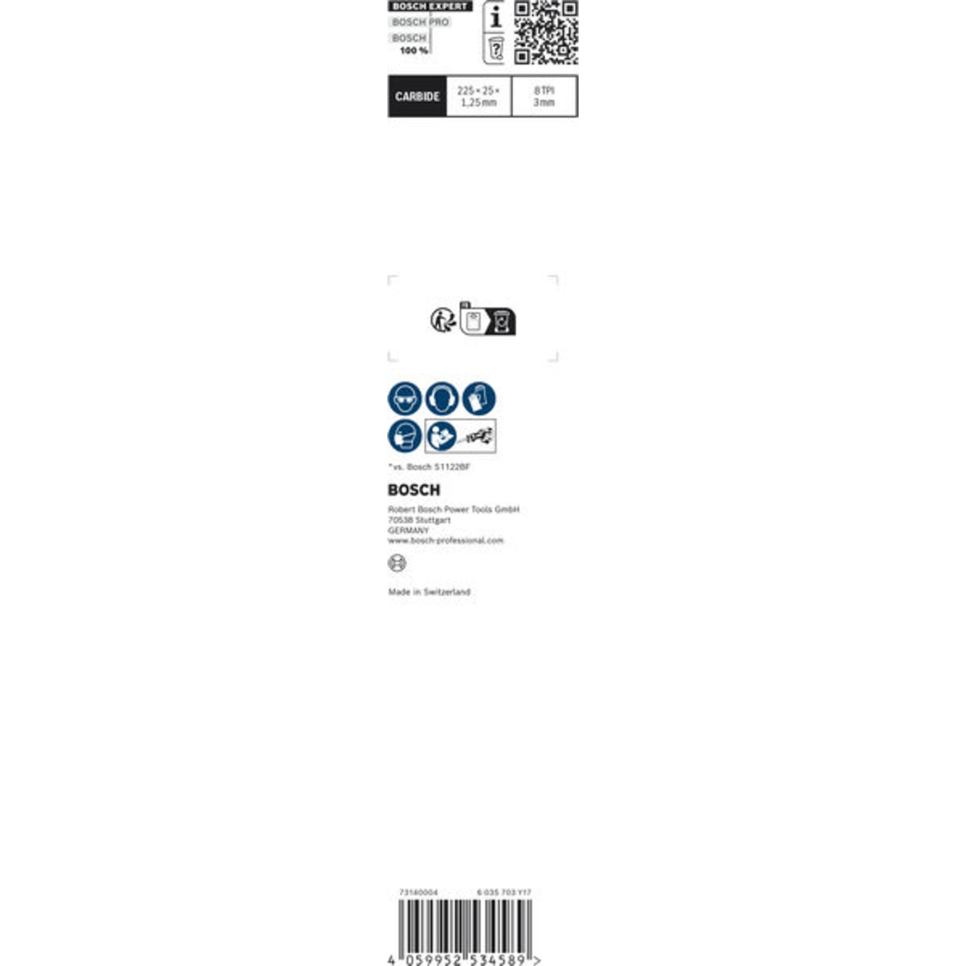 EXPERT S1155CHC Thick Tough Metal Säbelsägeblatt