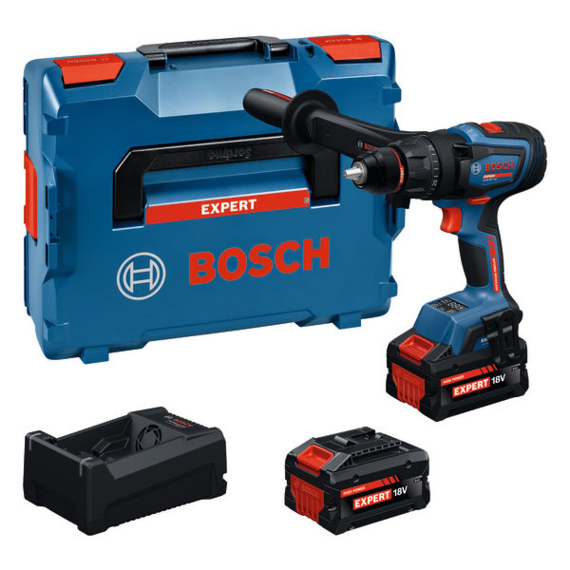 Akku-Schlagbohrschrauber EXSB18V-150,  2 x EXBA18V-80, L-BOXX 136