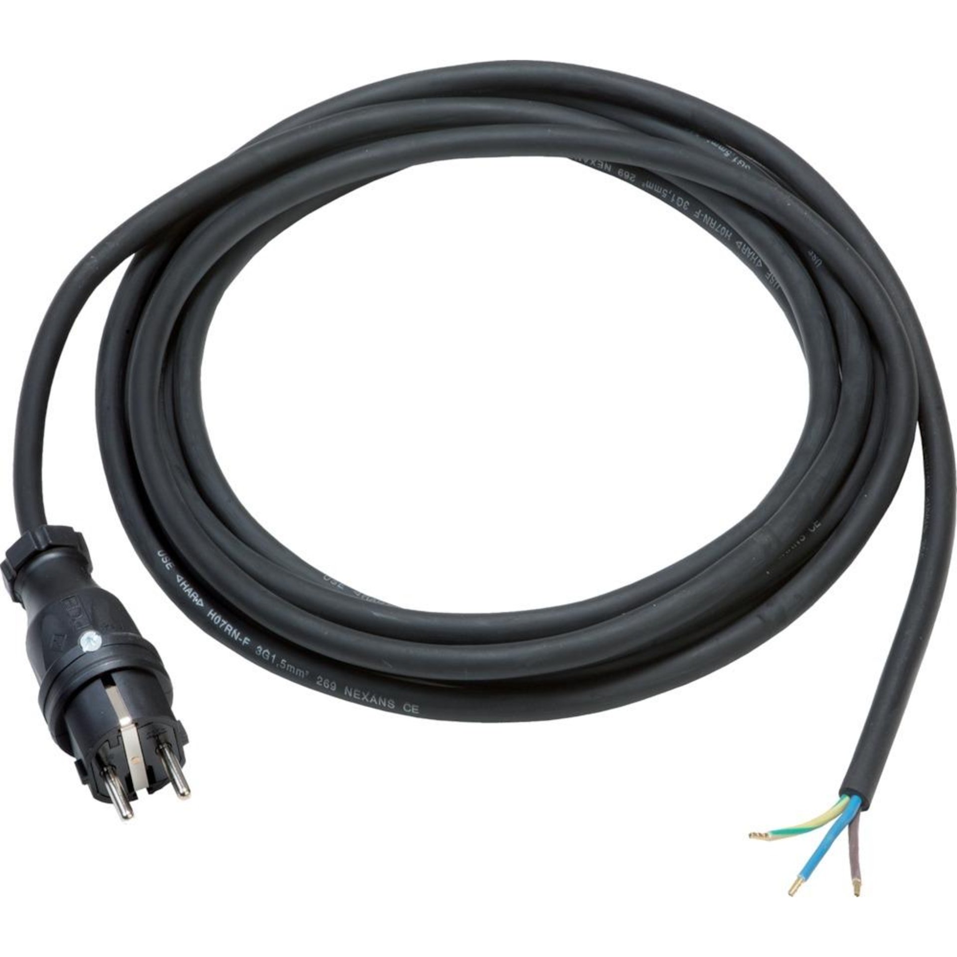 Anschlussleitung IP44 5m H07RN-F3G1,5 230V 16A mit PCE Stecker Althoff
