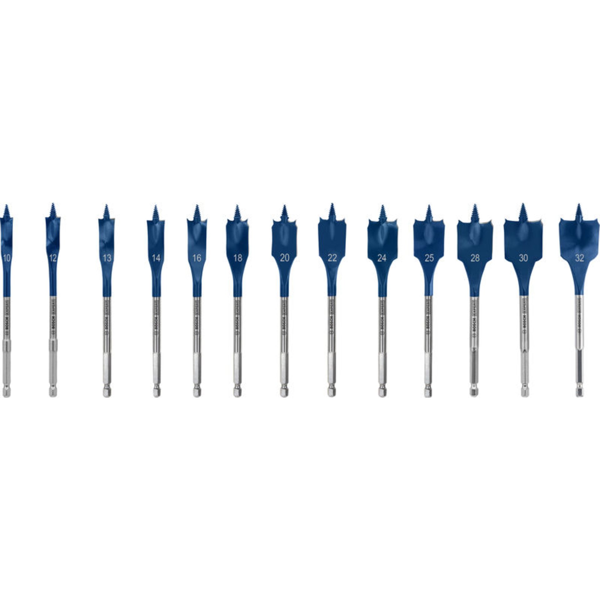 EXPERT Self Cut Speed Flachfräsbohrer-Set, 10-32 mm, 13-tlg.