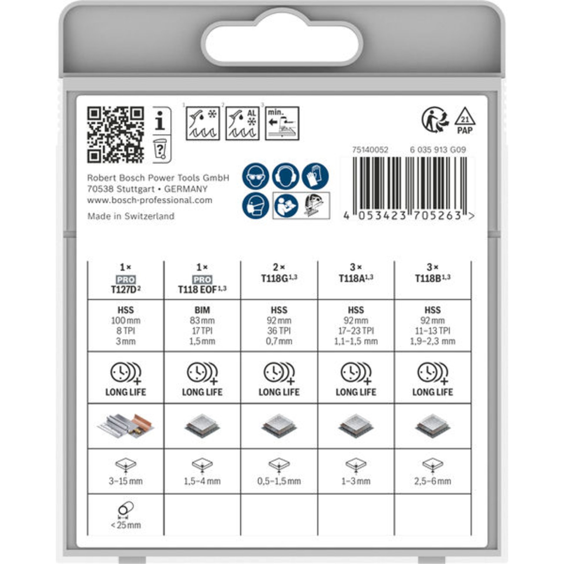 Stichsägeblatt Set Metal Advanced, 10-tlg.