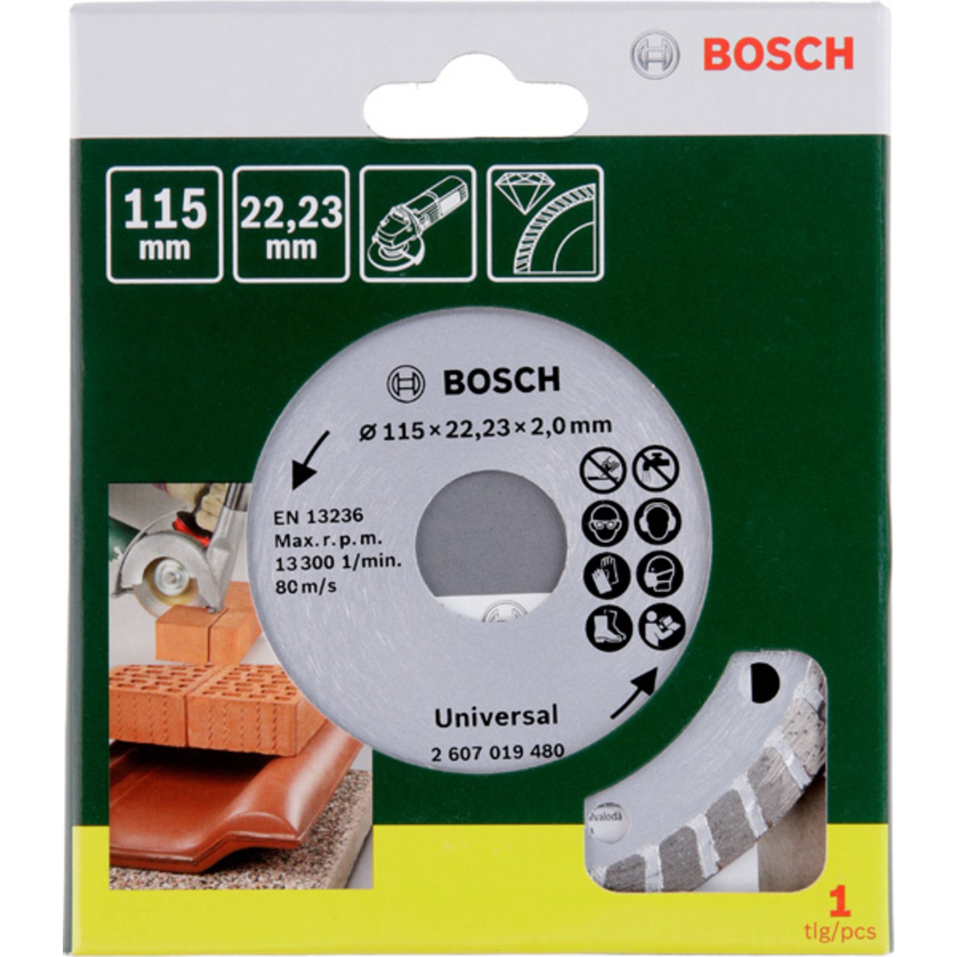 Diamanttrennscheibe Turbo, Durchmesser: 115 mm