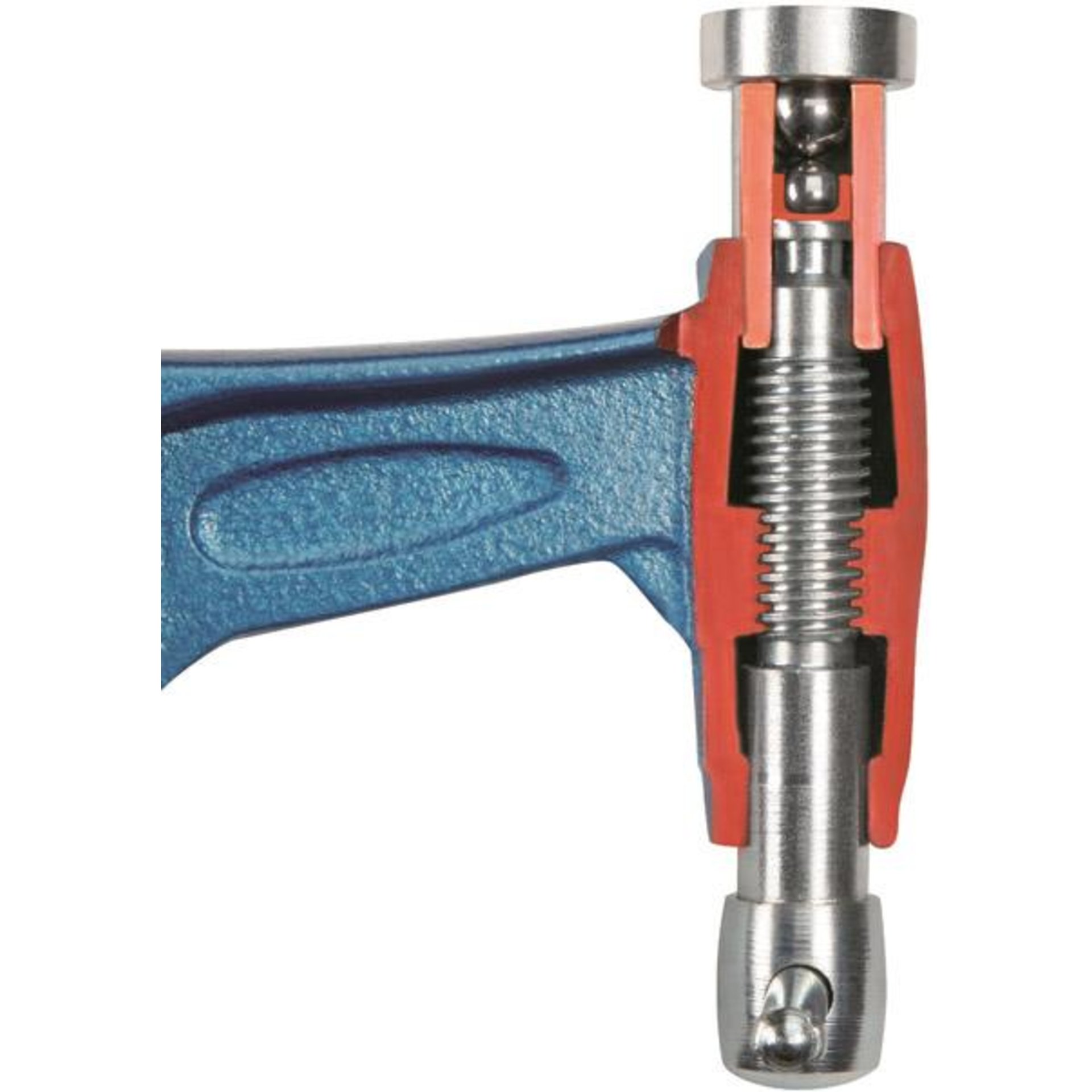 Hochleistungs-Schraubzw. 4003-P 35x8mm 80cm Schiebeknebel URKO