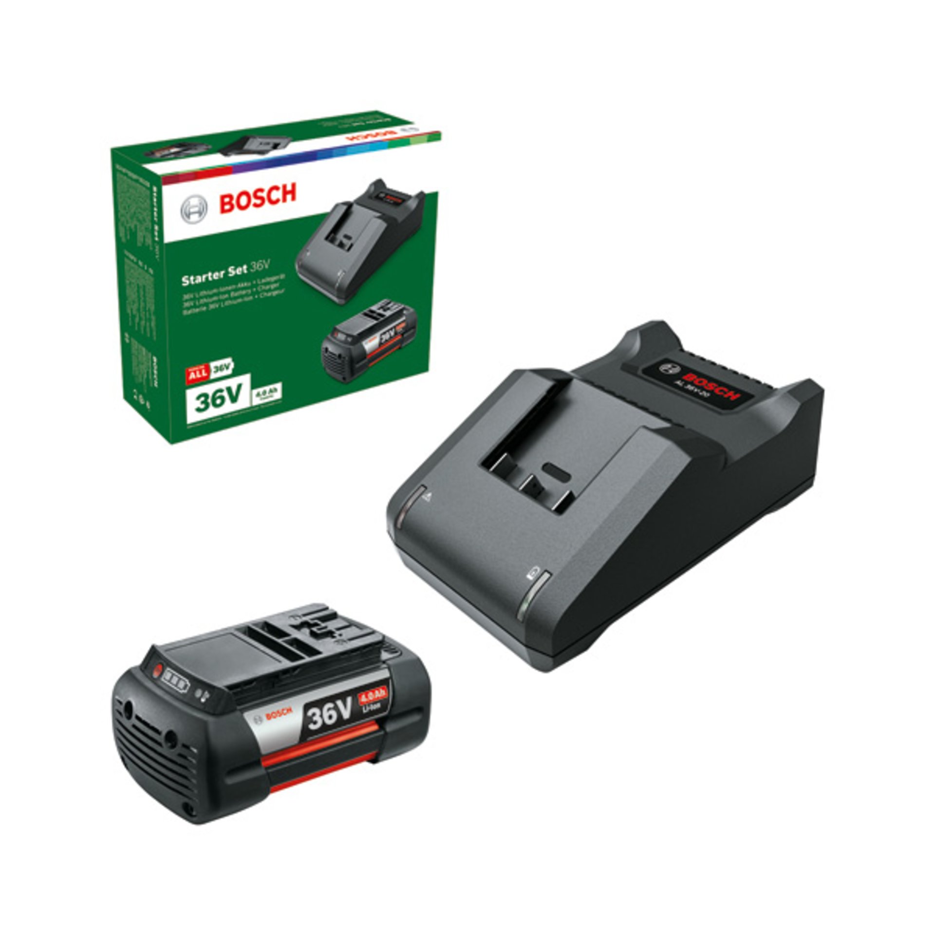 Starter-Set 36V-Starter-Kit: 1 x Akku 36V 4,0Ah, Ladegerät AL 36V-20