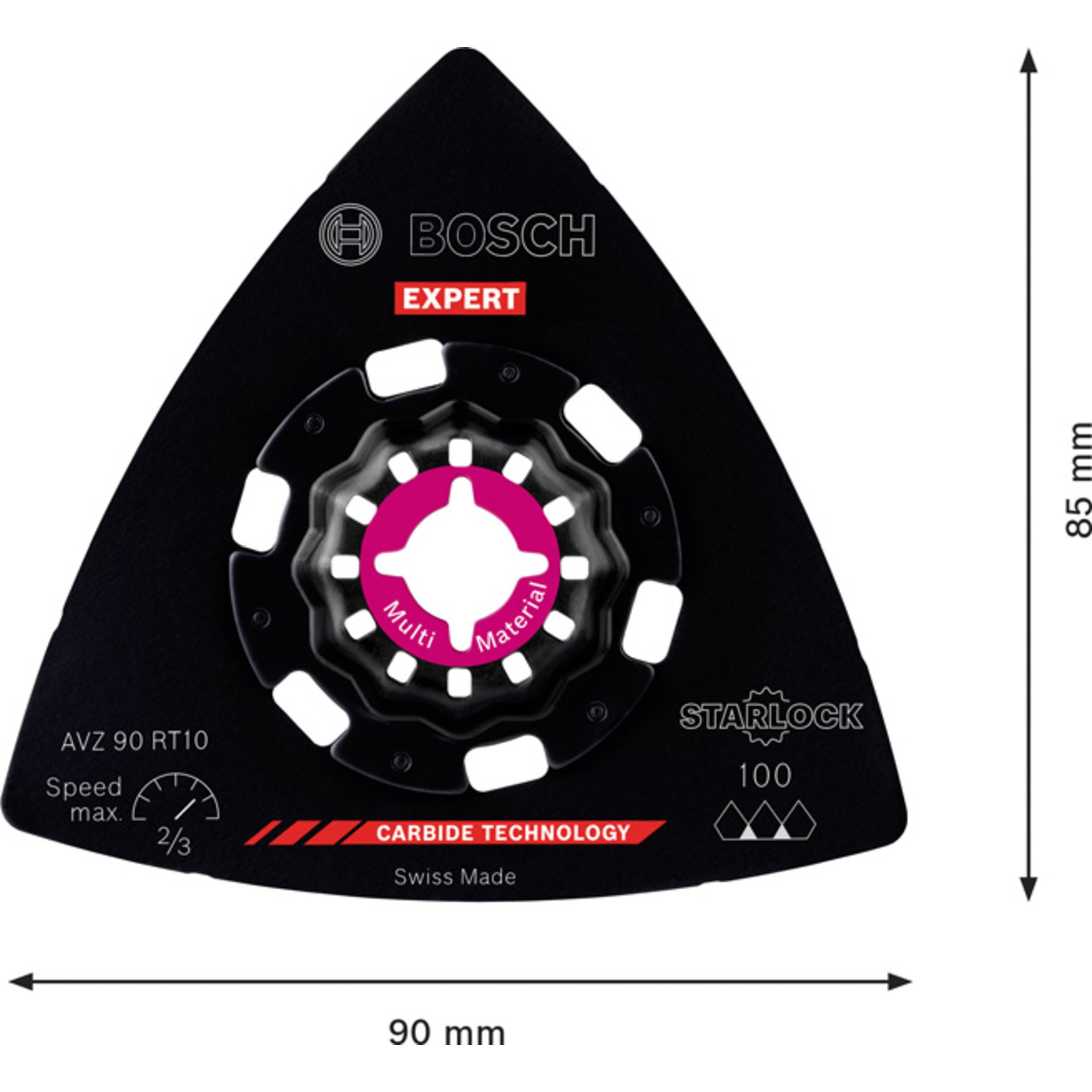 EXPERT AVZ 90 RT10 Schleifplatte für Multifunktionswerkzeuge, 90 mm