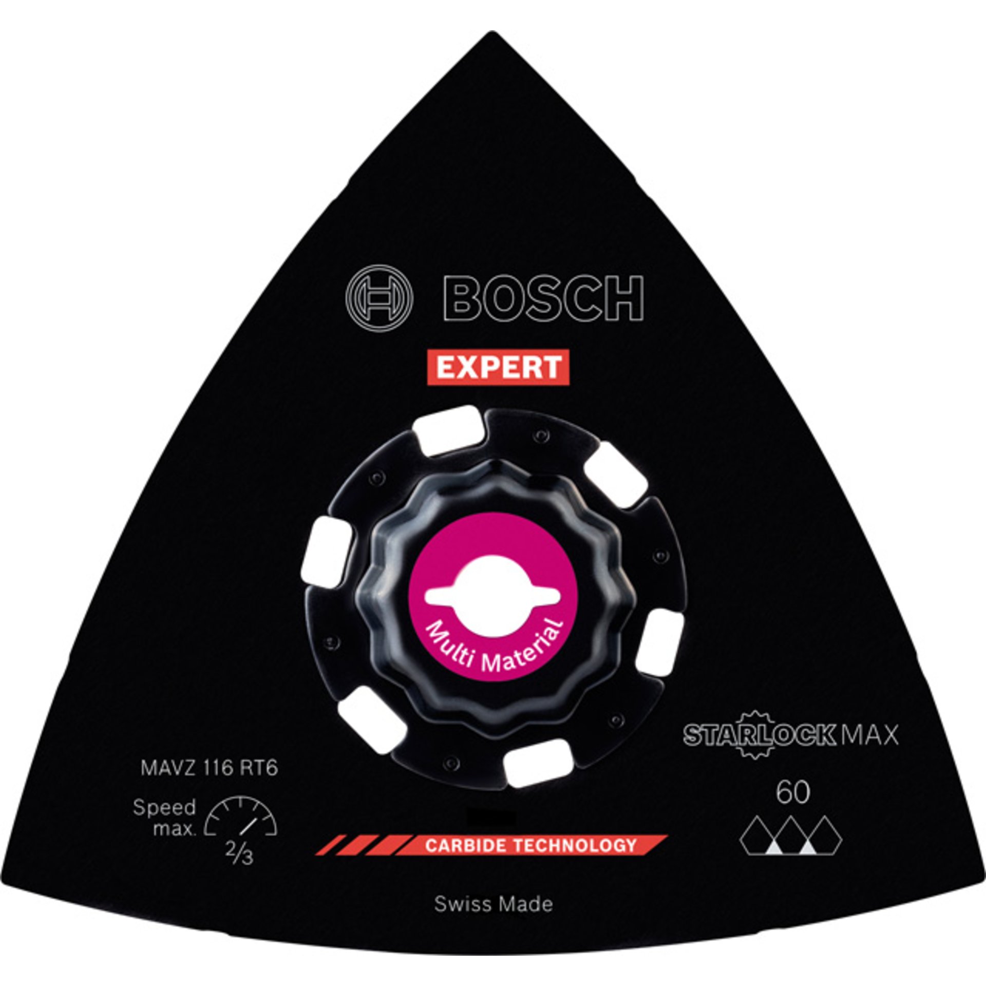EXPERT MAVZ 116 RT6 Schleifplatte für Multifunktionswerkzeuge, 116 mm