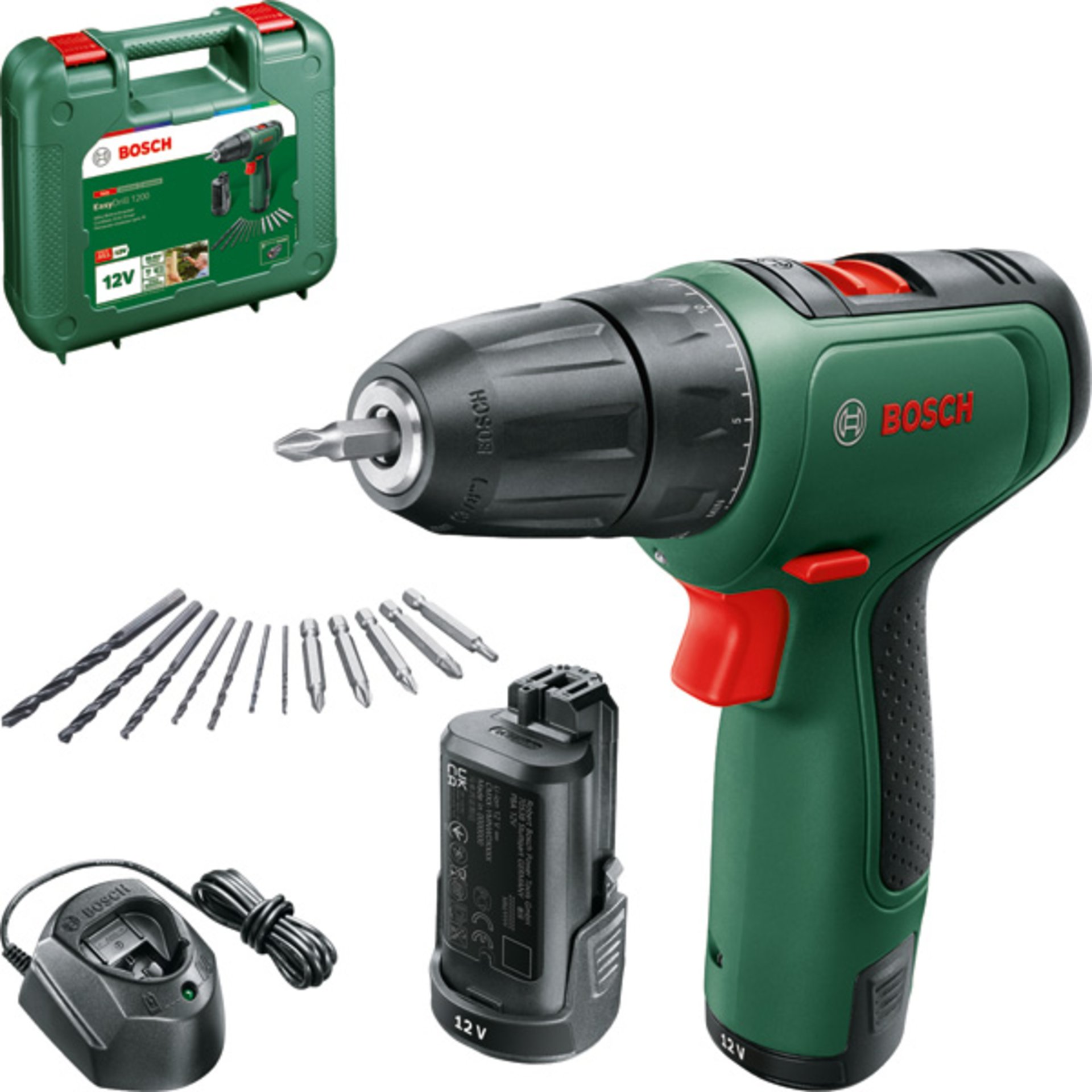 Akku-Bohrschrauber EasyDrill 1200, 2 x Akku PBA 12V 1.5Ah