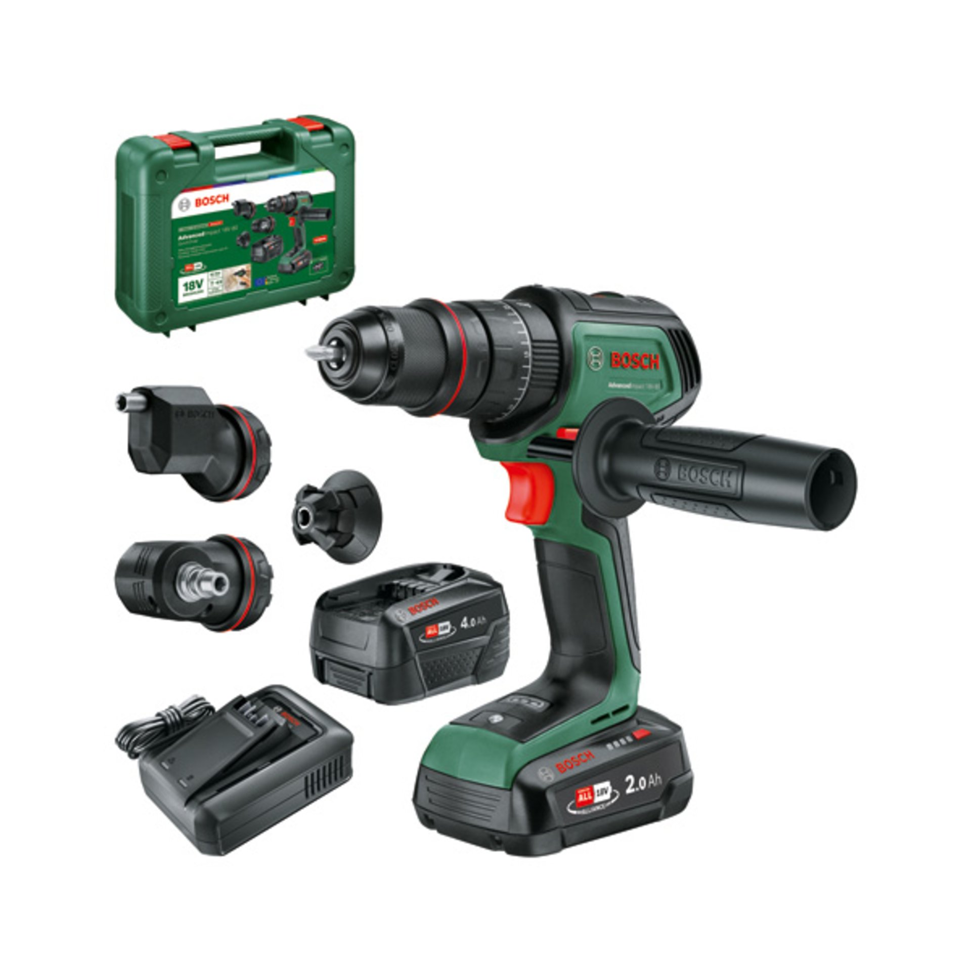 Akku-Schlagbohrmaschine AdvancedImpact 18V-80 QuickSnap, 2 x Akku PBA 18V