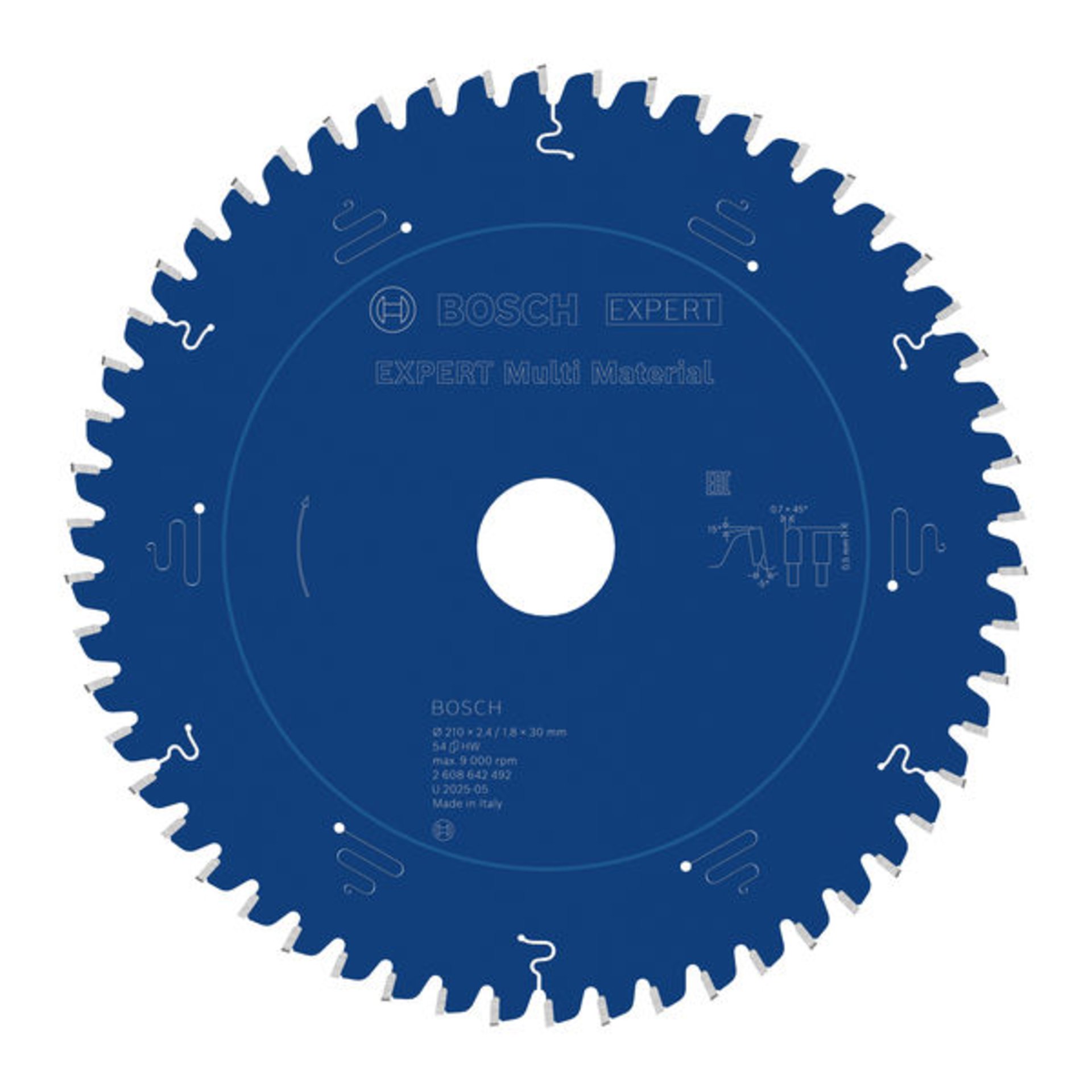 EXPERT Multi Material Kreissägeblatt, 210x2,4/1,8x30mm, Z54