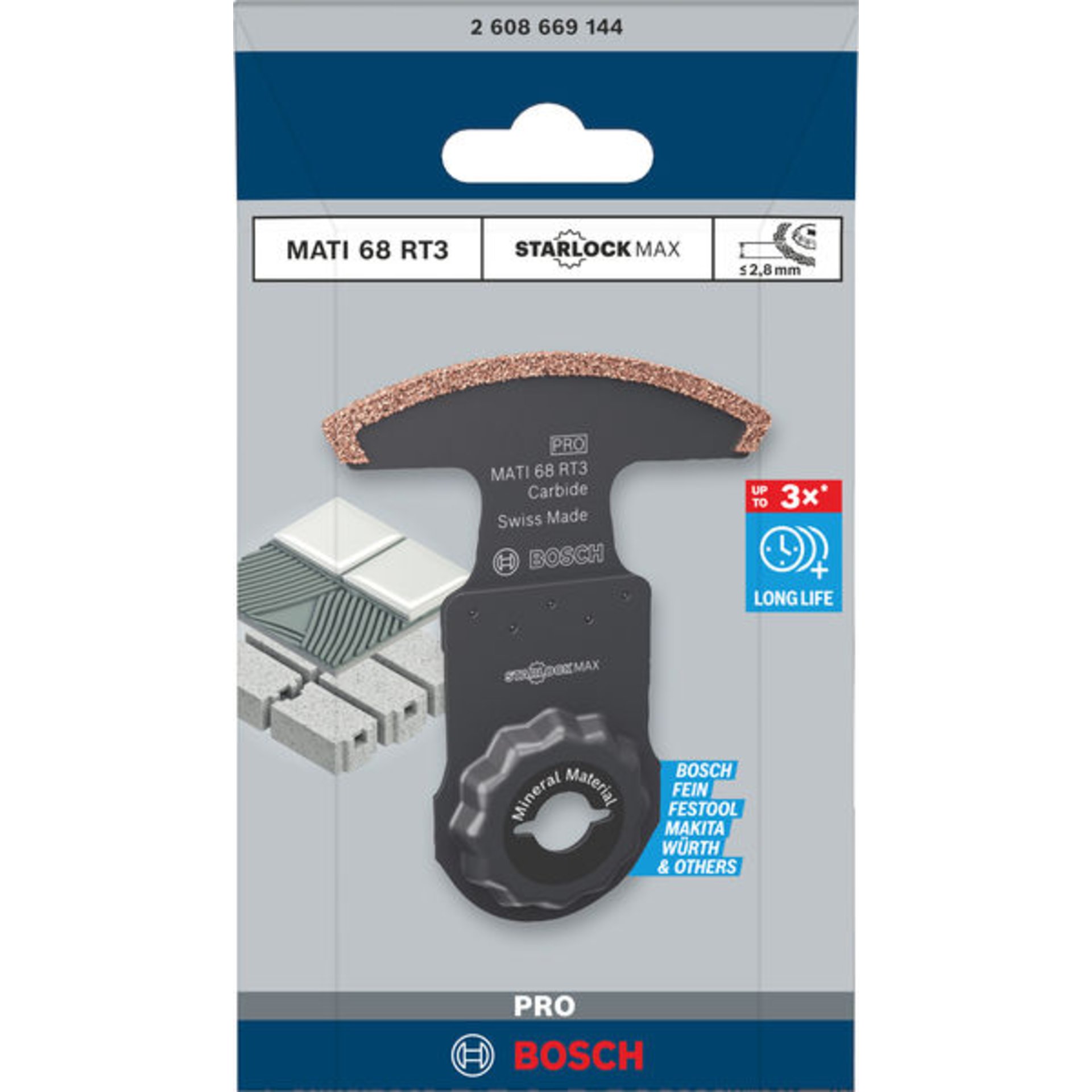 PRO MATI 68 RT3 Blatt für Multifunktionswerkzeuge, 2,8 x 68 mm