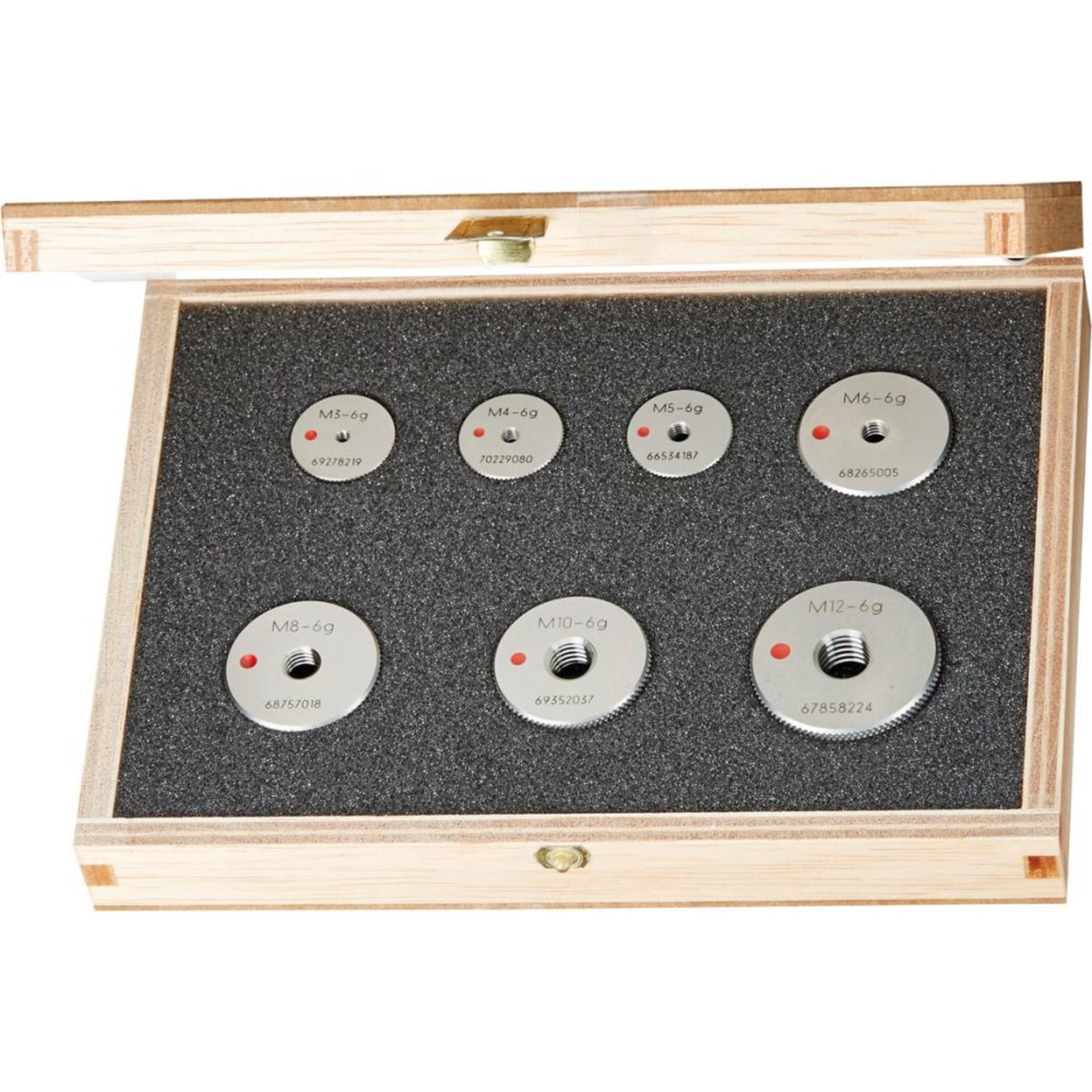 Gewinde-AusschusslehrringSet M 3 - M 12 Tol. 6g JBO