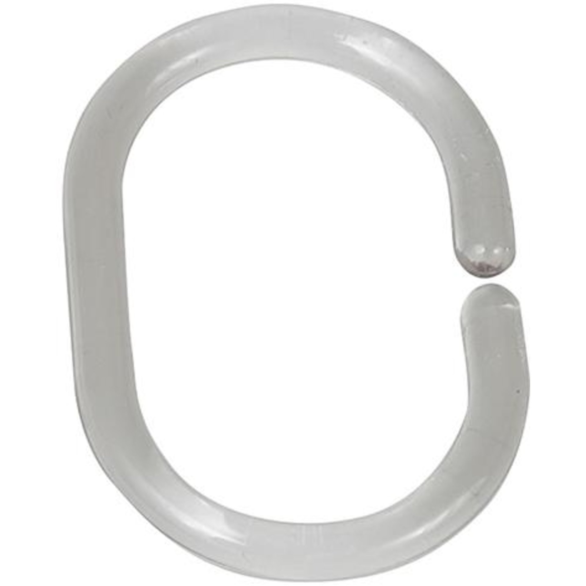 Duschvorhang-Ringe transparent, 12-er Set