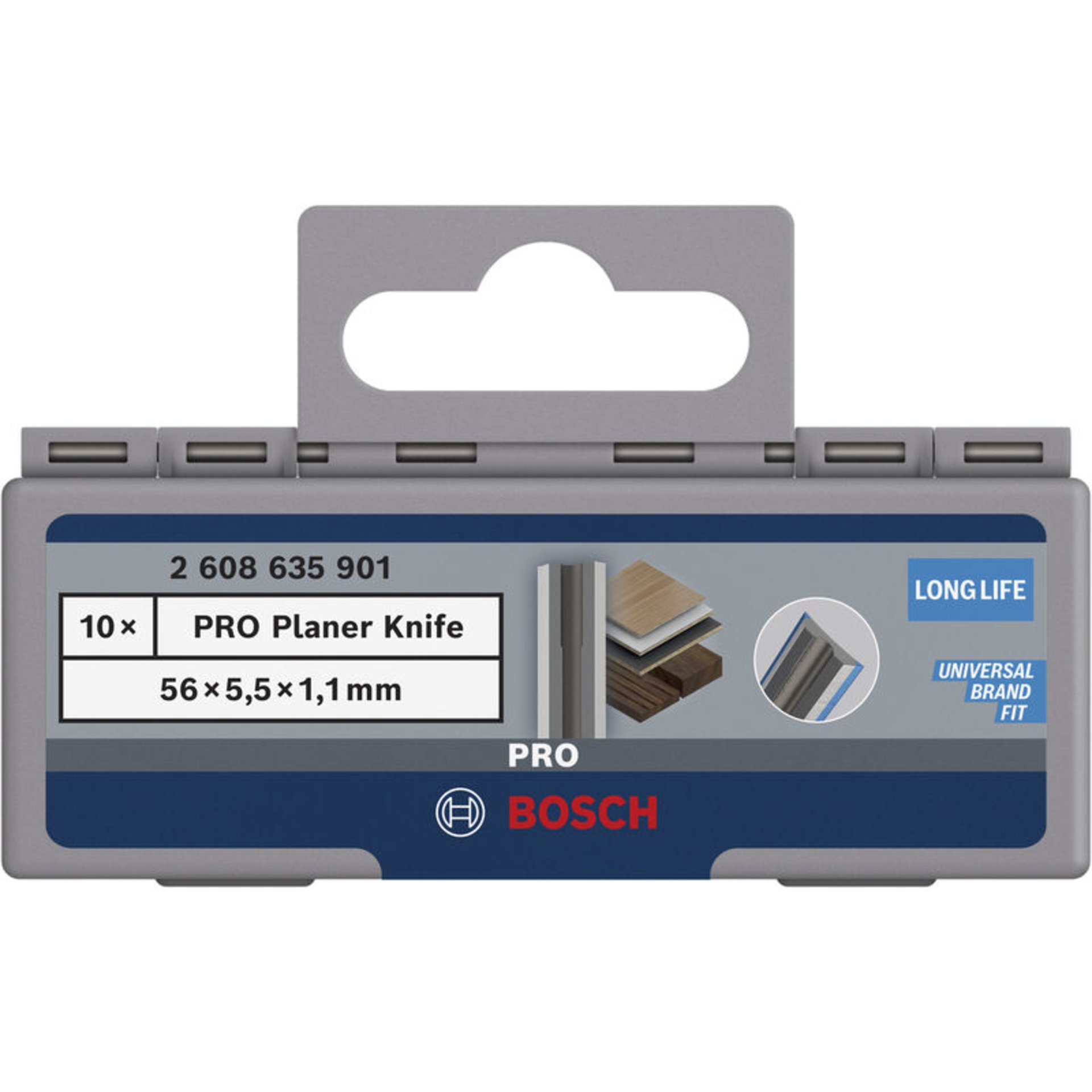 PRO Hobelmesser, 56 x 5,5 x 1,1 mm, 10 Stk