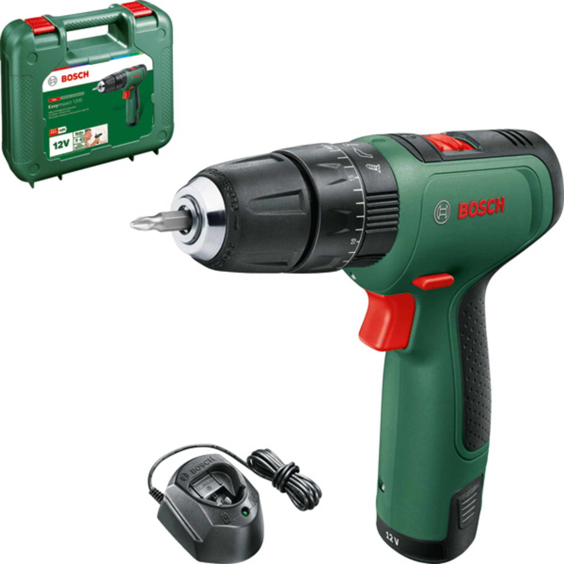 Akku-Bohrschrauber EasyImpact 1200, 1 x Akku PBA 12V 1.5Ah, Tragekoffer