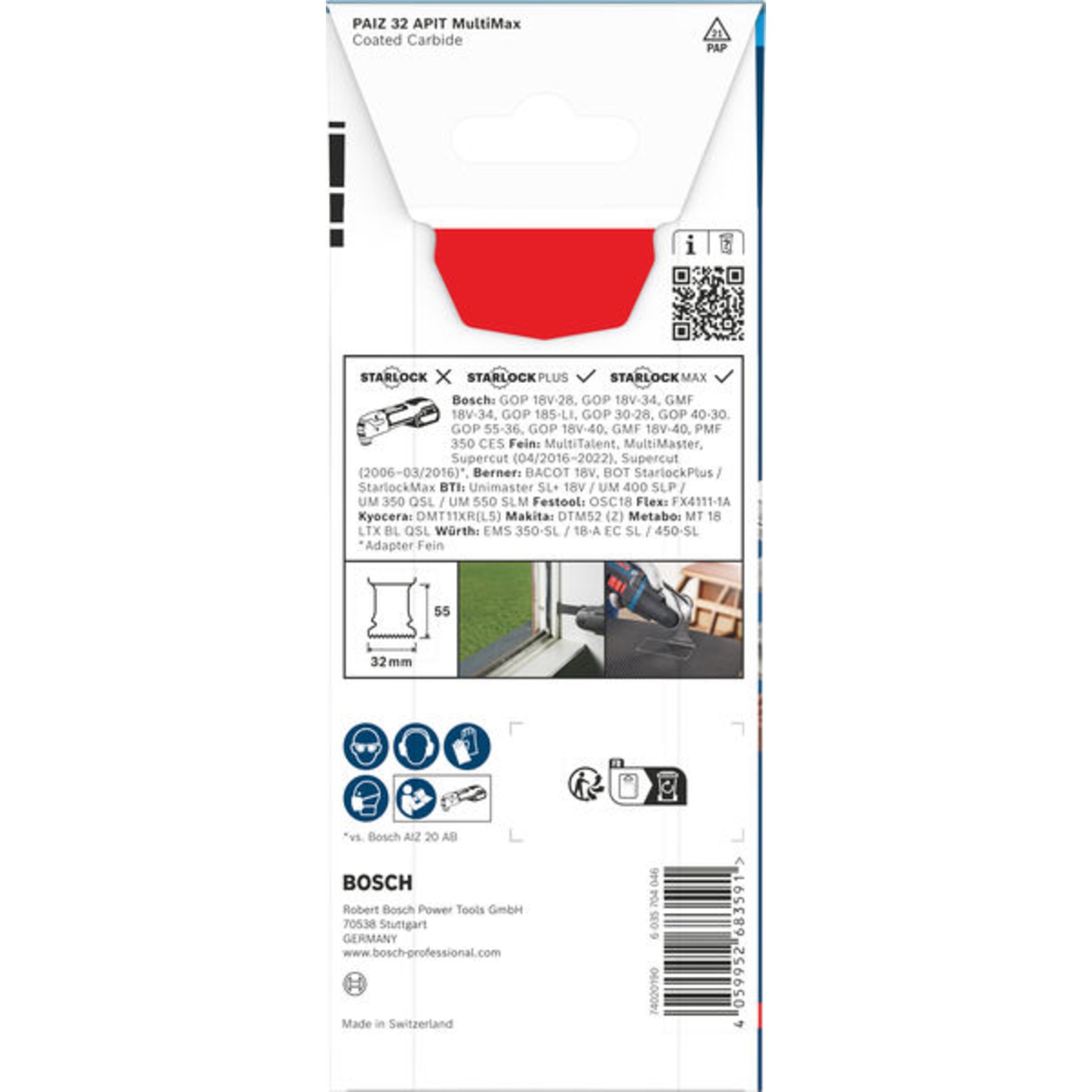EXPERT PAIZ 32 APIT MultiMax Tauchsägeblatt, 32 x 55 mm