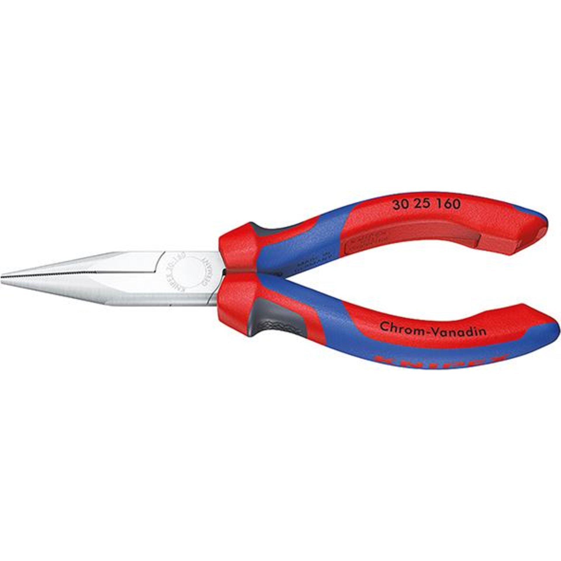 Langbeckzange Form2 verchromt mit Mehrkomponenten-Griffen 160mm KNIPEX