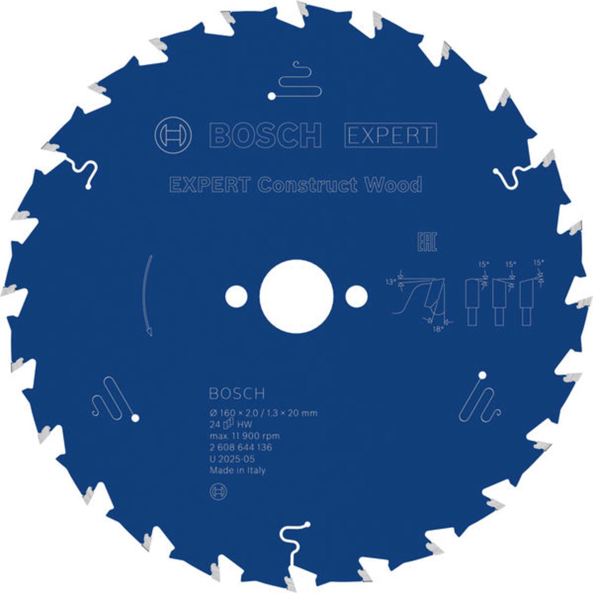 EXPERT Construct Wood Kreissägeblatt, 160x2/1,3x20 mm, Z24