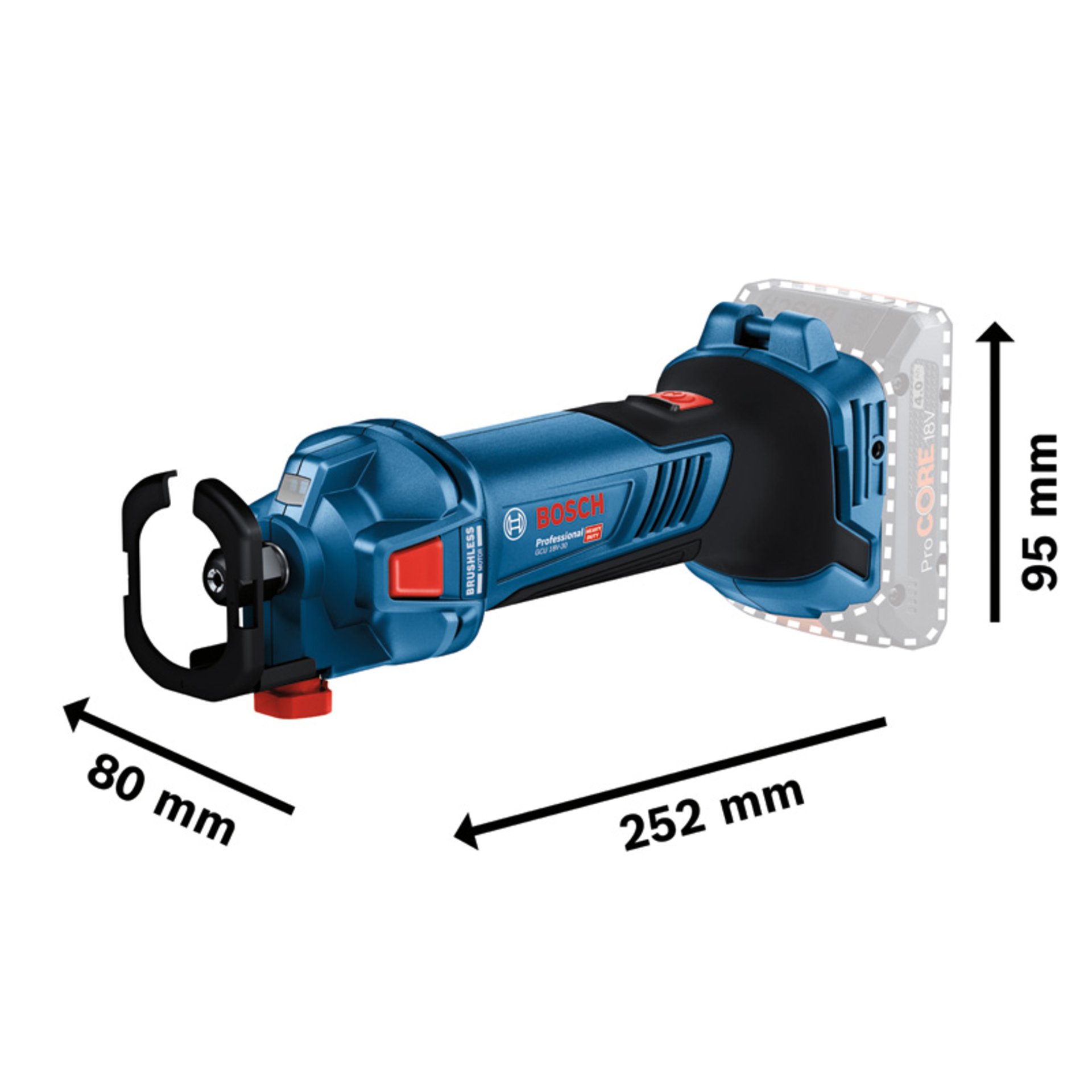 Akku-Rotationswerkzeug GCU 18V-30, Spannzangenschlüssel