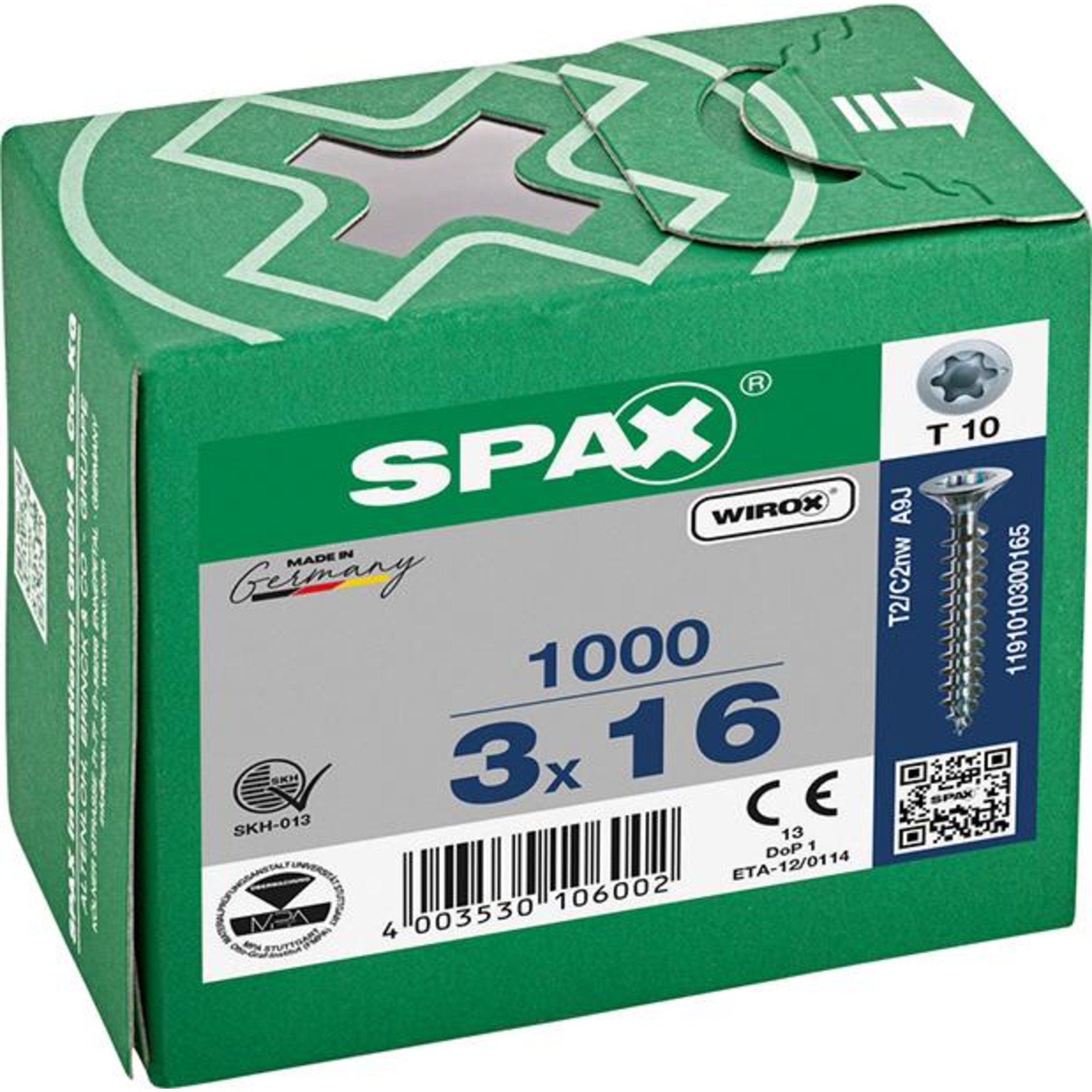 SPAX SeKo T-STAR+ 3,0 x 16/14 Wirox HP