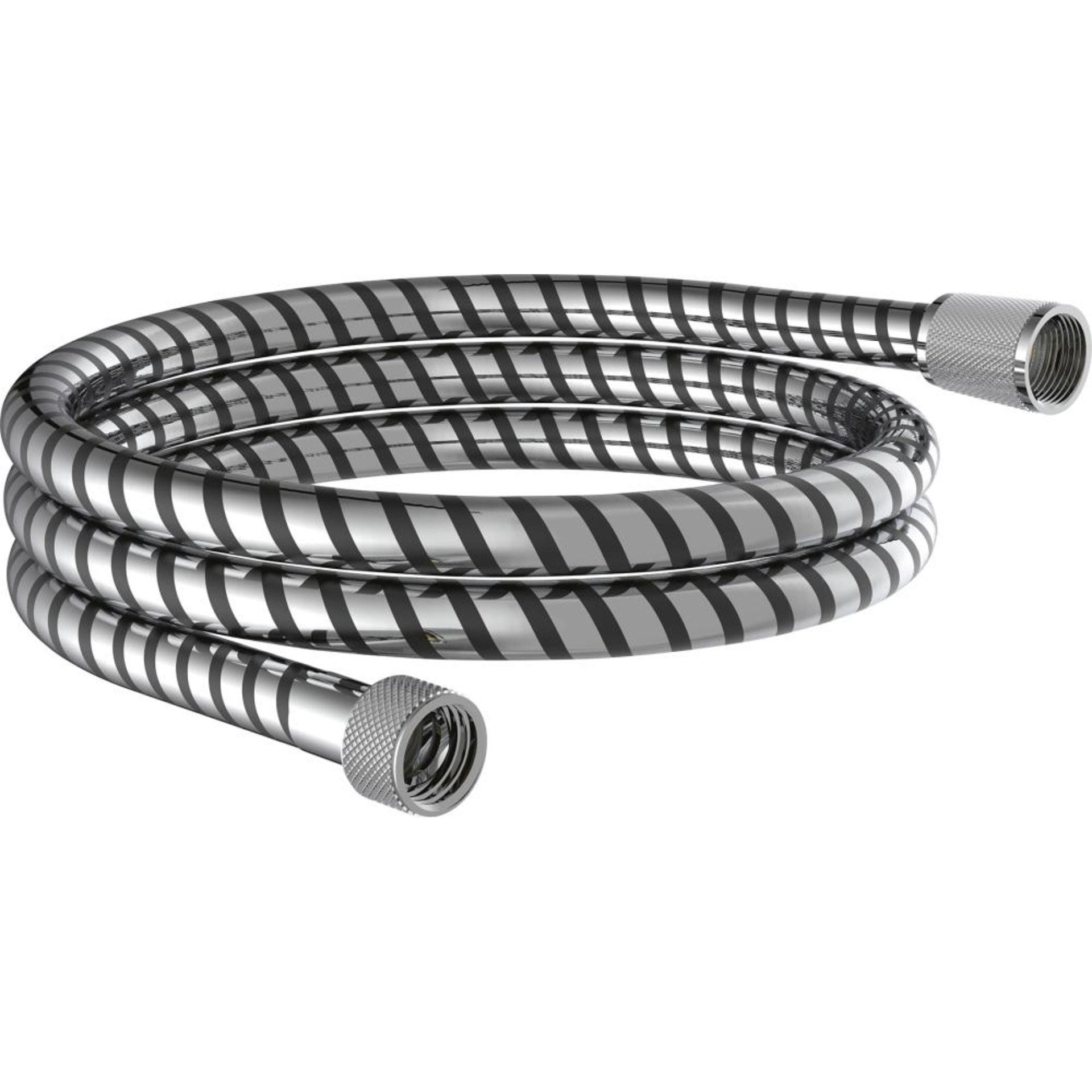 Brauseschlauch 150 cm, Kunststoff, Schwarz/Chrom