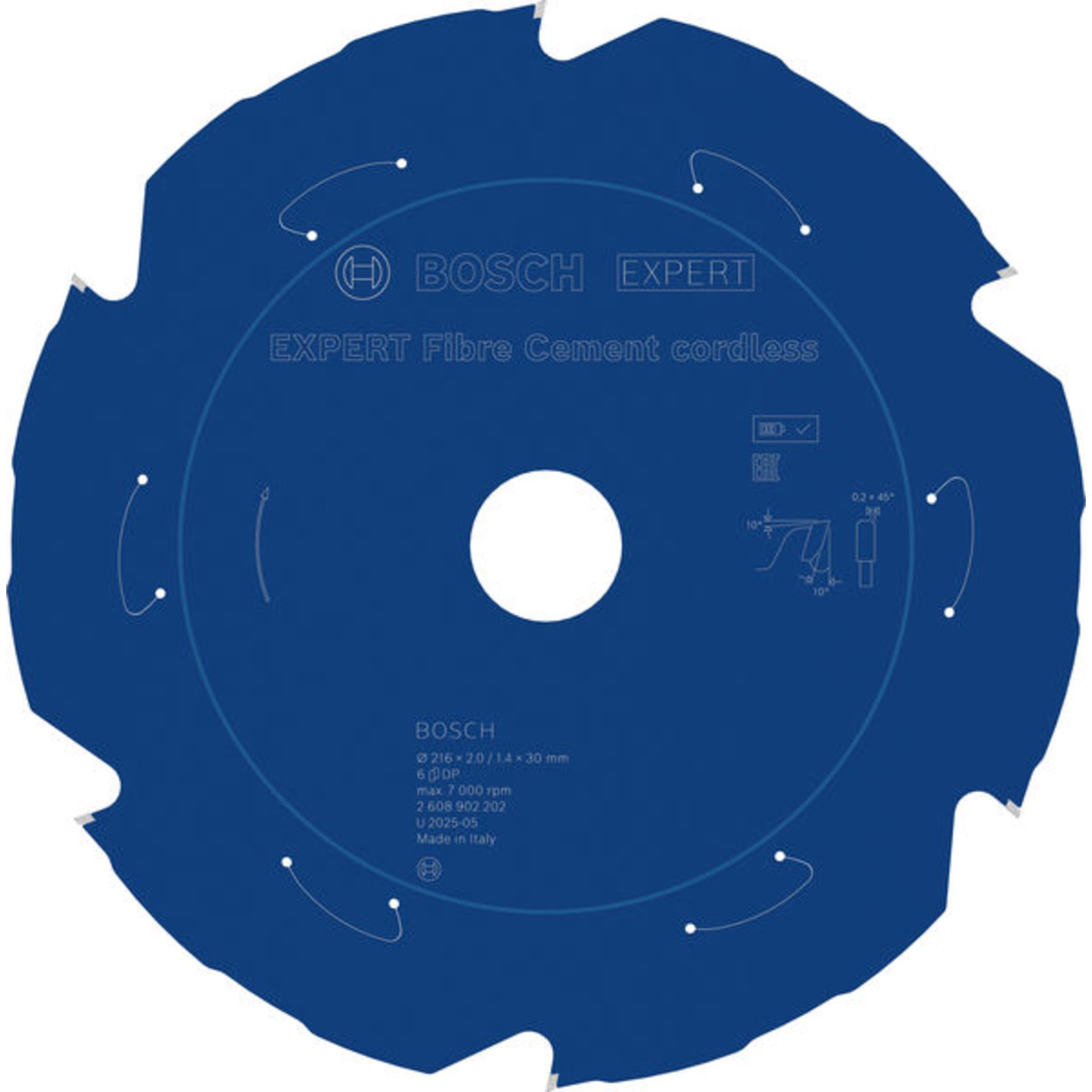 EXPERT Fiber Cement Kreissägeblatt, 216x2x30 mm, Z6