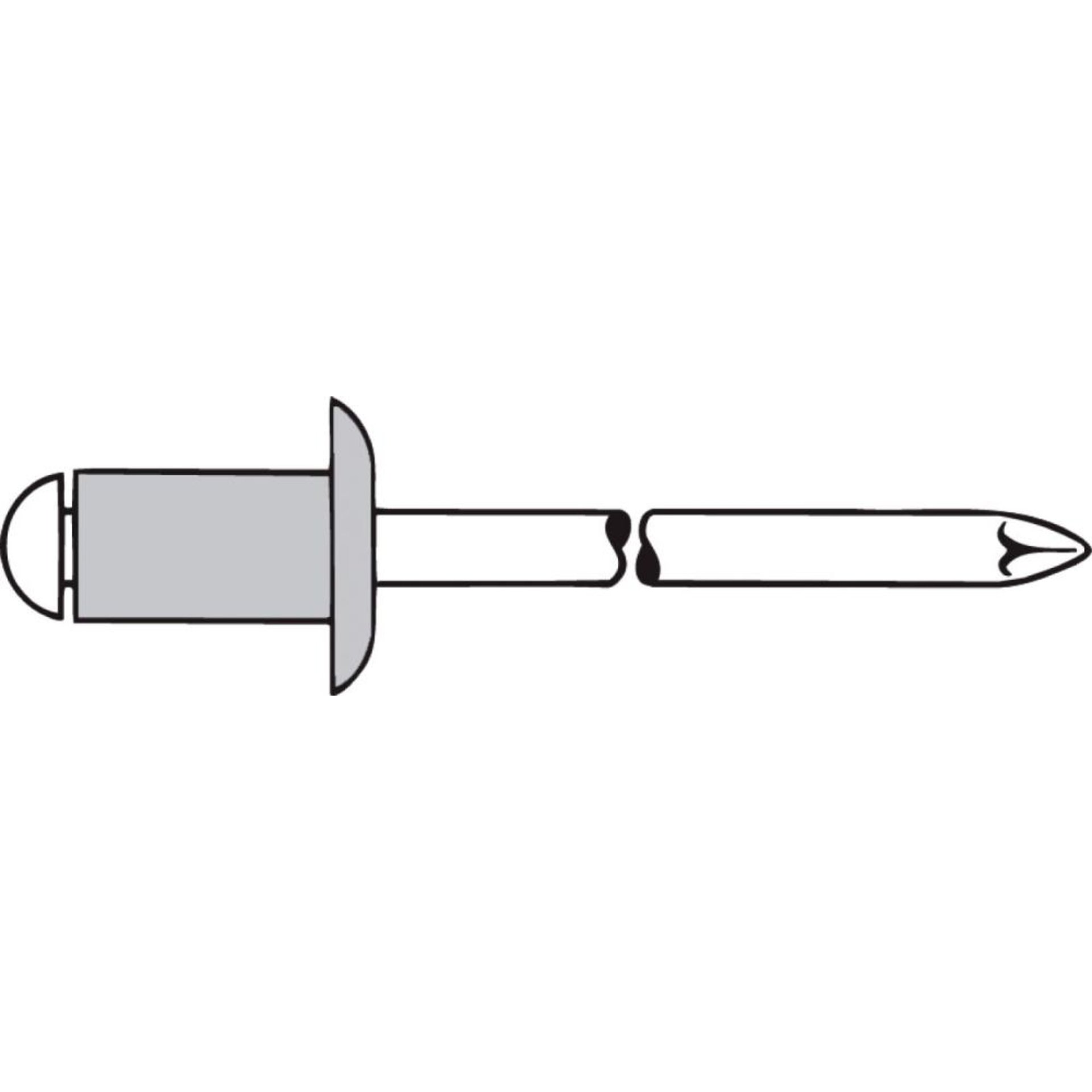 Blindniet Alu/Stahl Flachrundkopf 2,4x4mm GESIPA