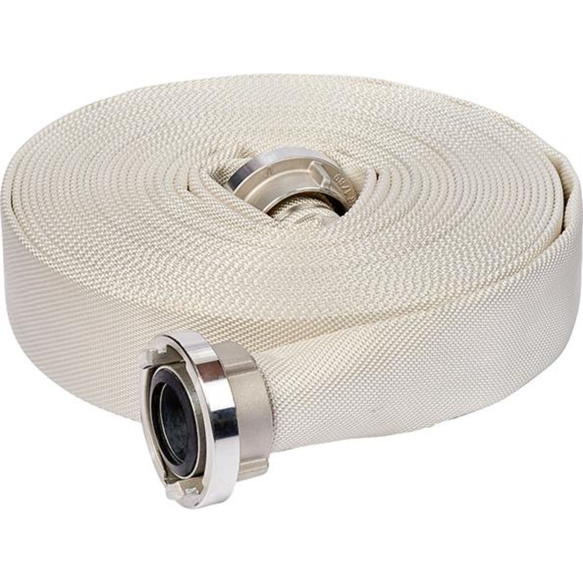 Feuerwehrschlauch SYNTHETIC SL, DIN 14811, weiß, Klasse 1, B/75 Storz LM-Kuppl 20m Parsch