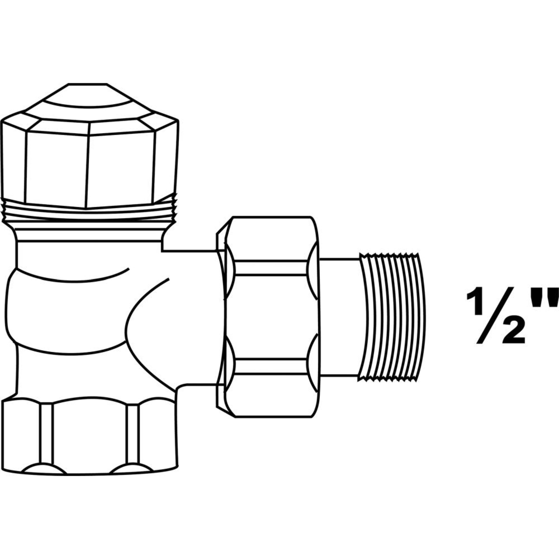 HEIMEIER Thermostatkopf, 1/2", Durchg.form