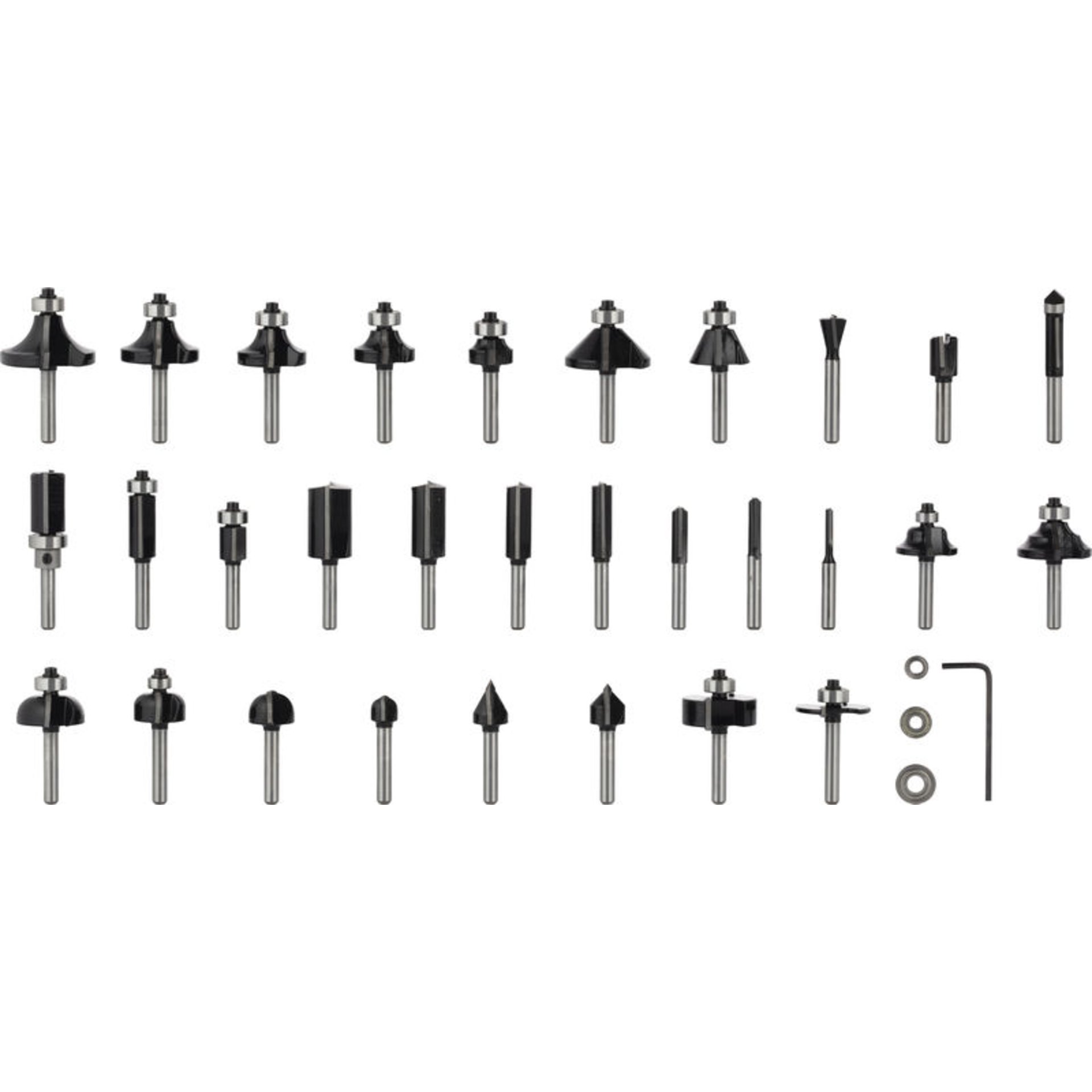 PRO Fräser-Set, gemischt, Schaft 6 mm, 30-tlg.
