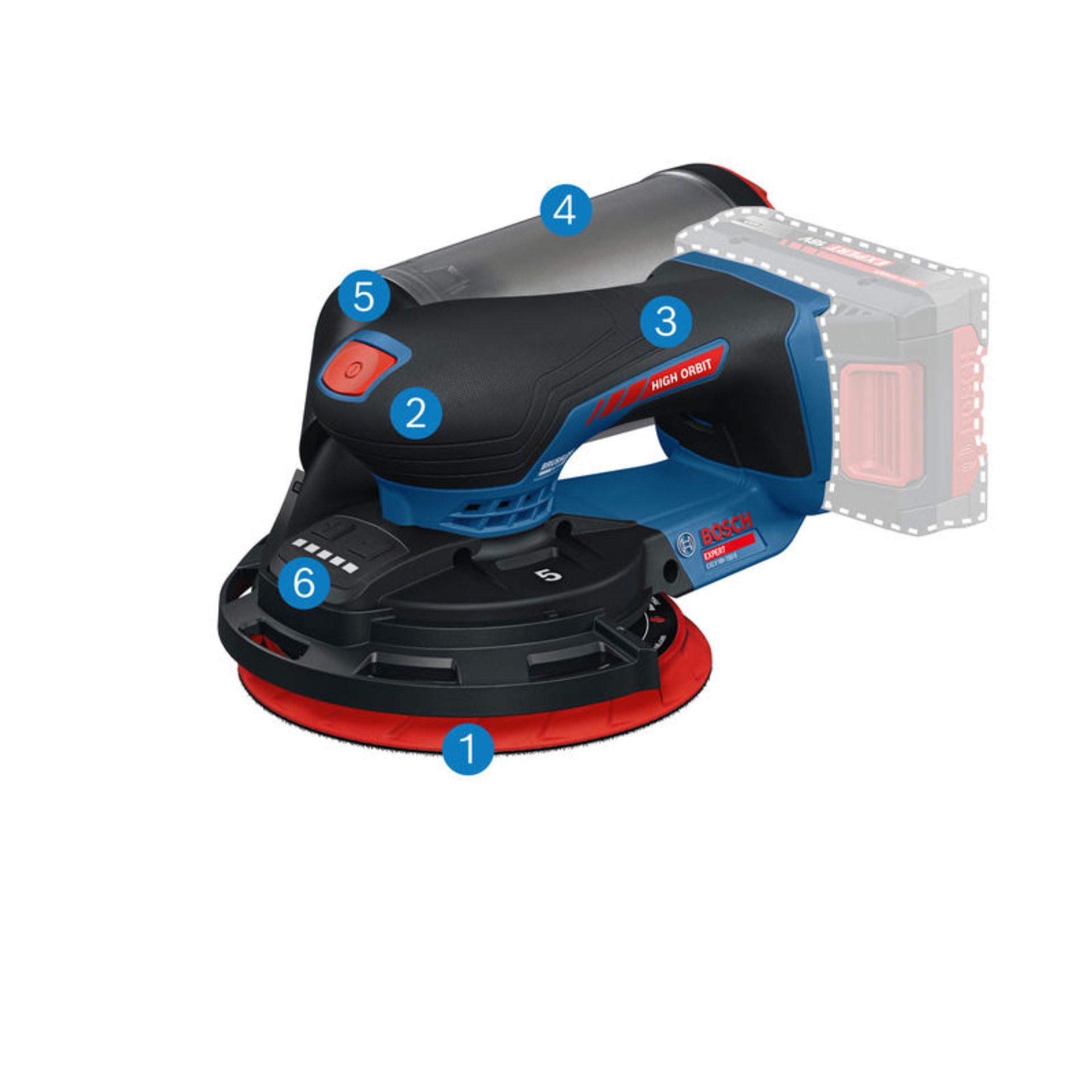 Akku-Exzenterschleifer EXEX18V-150-5, L-BOXX 162